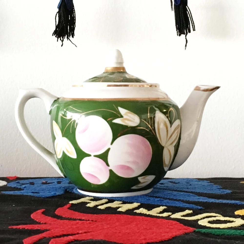 vintage uzbek ikat tea pot uzbekistan vintage soviet vintage spring finn and co talin spring
