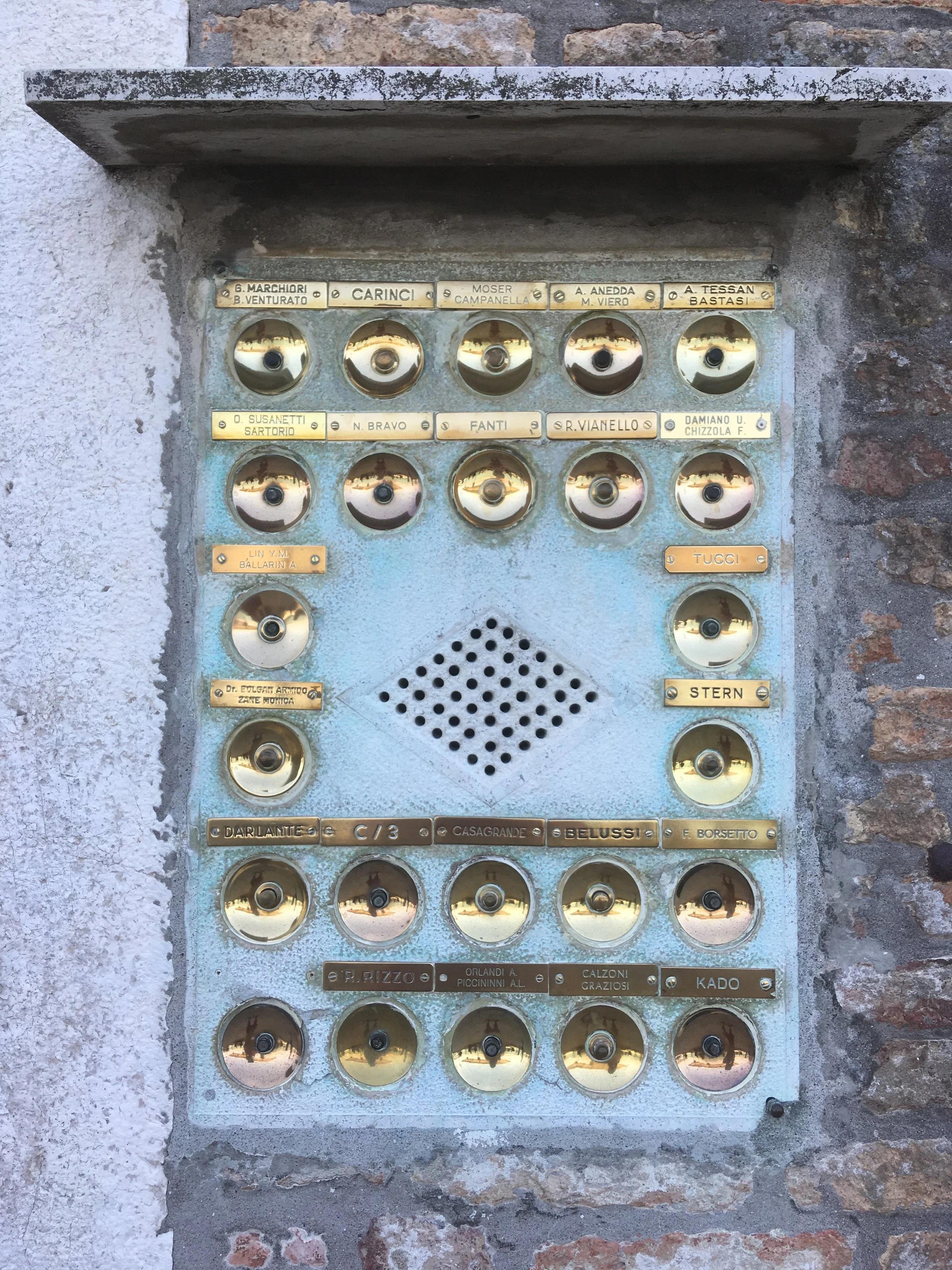 venice, italy, giudecca, travelitaly, best places in italy, doors in italy, doorbells in italy, carlo scarpa