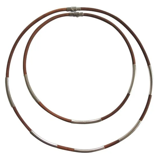 sterling and leather choker, tuareg