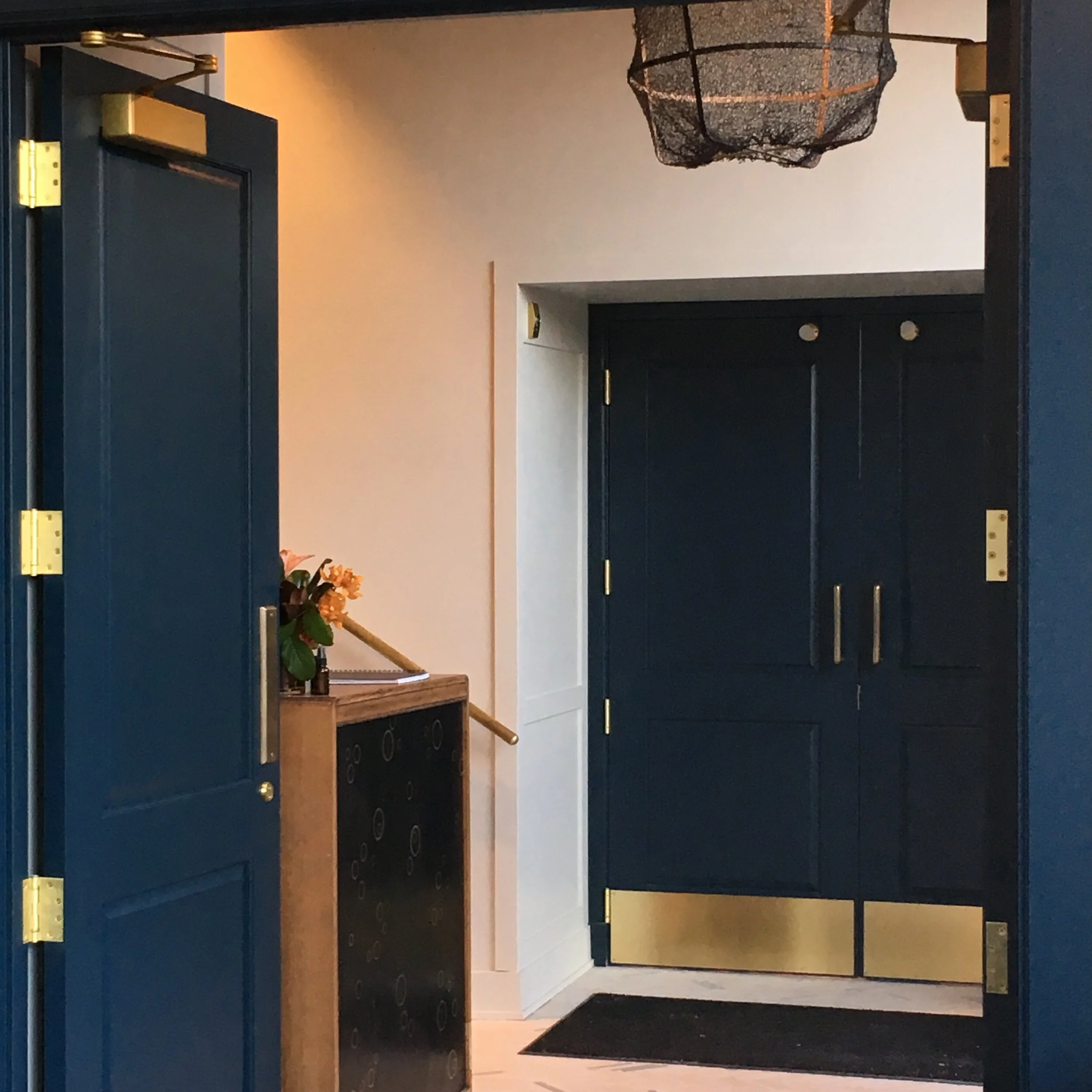 alma hotel reception interior design by Spring Finn & Co