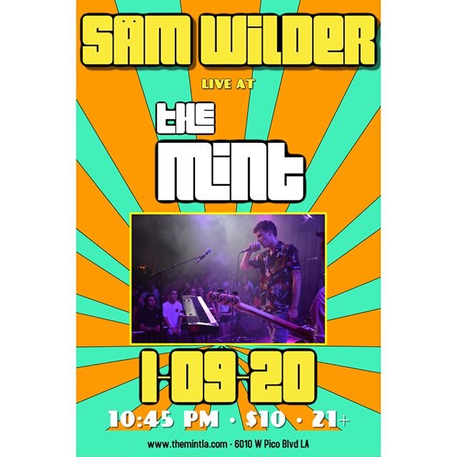 @sam__wilder @themintla on Thursday night, January 9th. Get the year off to a great start! See you there!
.
.
.
.
.
.
.
#samwilder #music #themint #musicians #artist #spinmoverecords  #producing #producerlife #losangeles #recordingstudio #newmusic #r