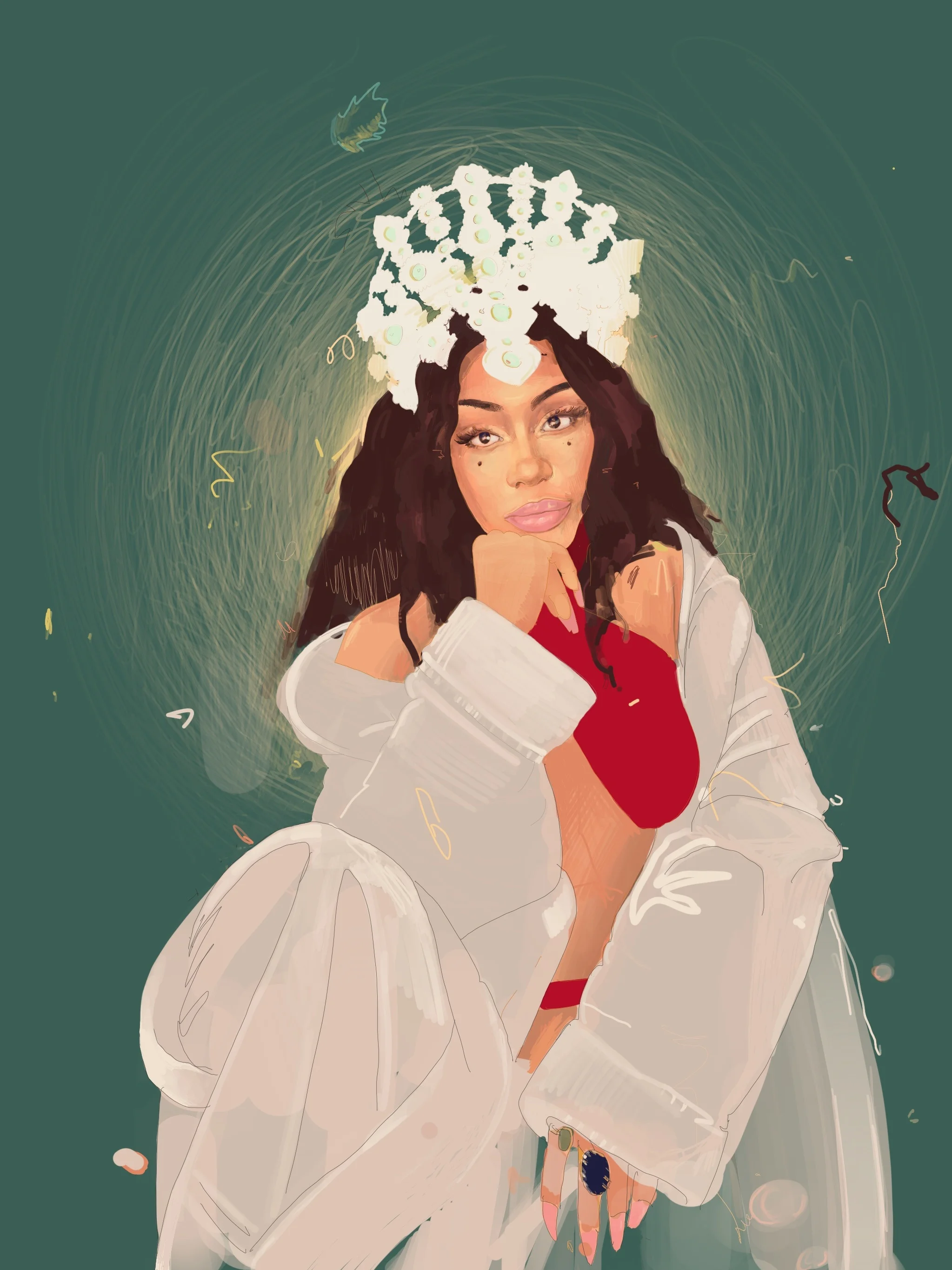 SZA digital painting. 2019 3:4
