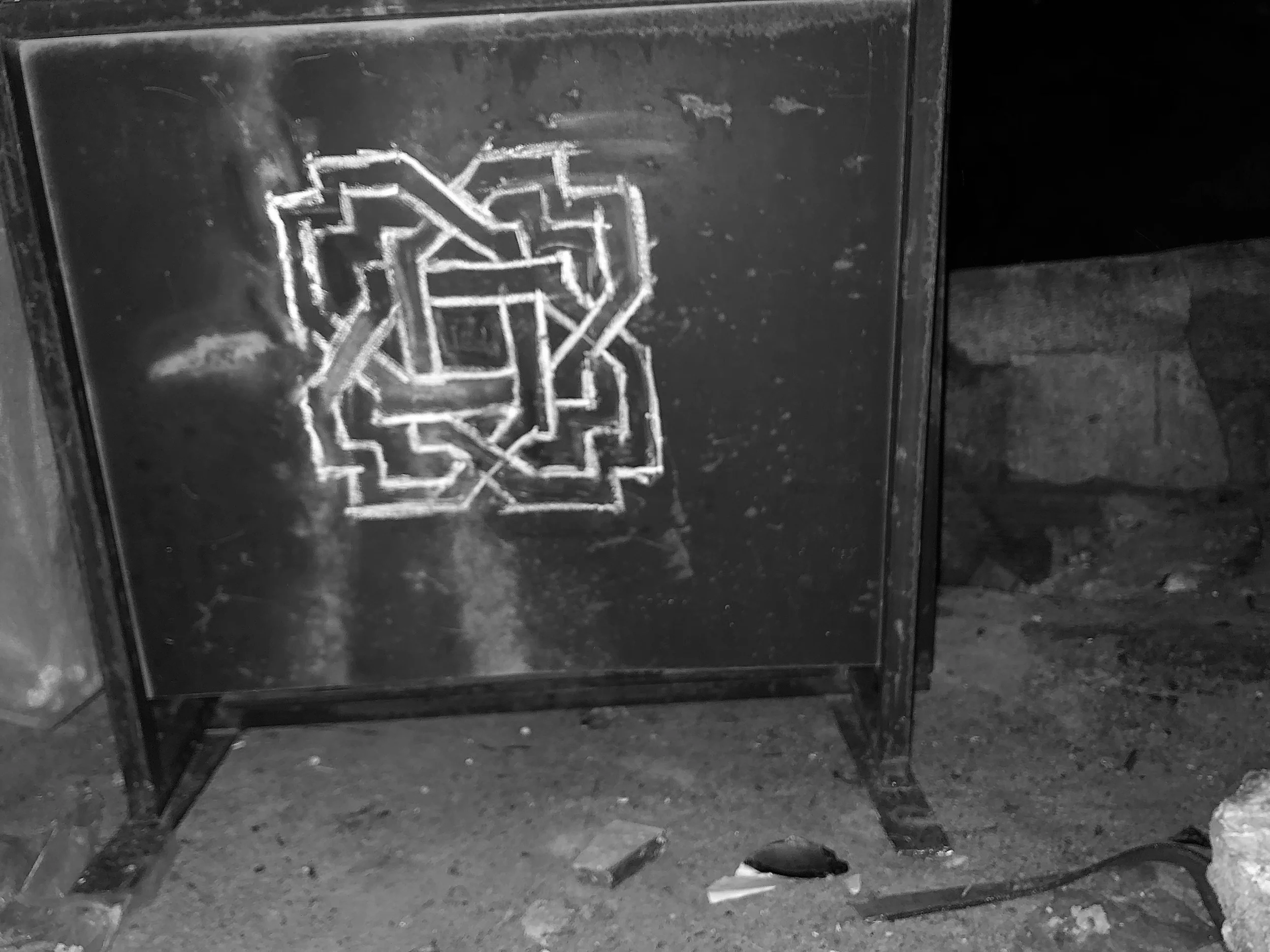 ALTER.ed v5 - Medina, Sefrou, Morocco metal sign & chalk. 2018