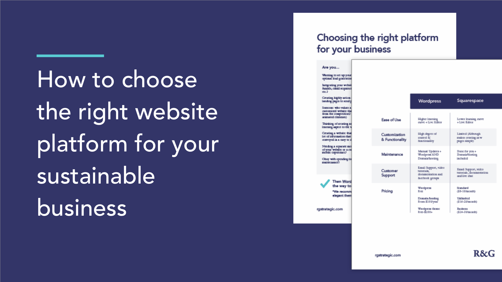 How to choose the right website platform for your sustainable business
