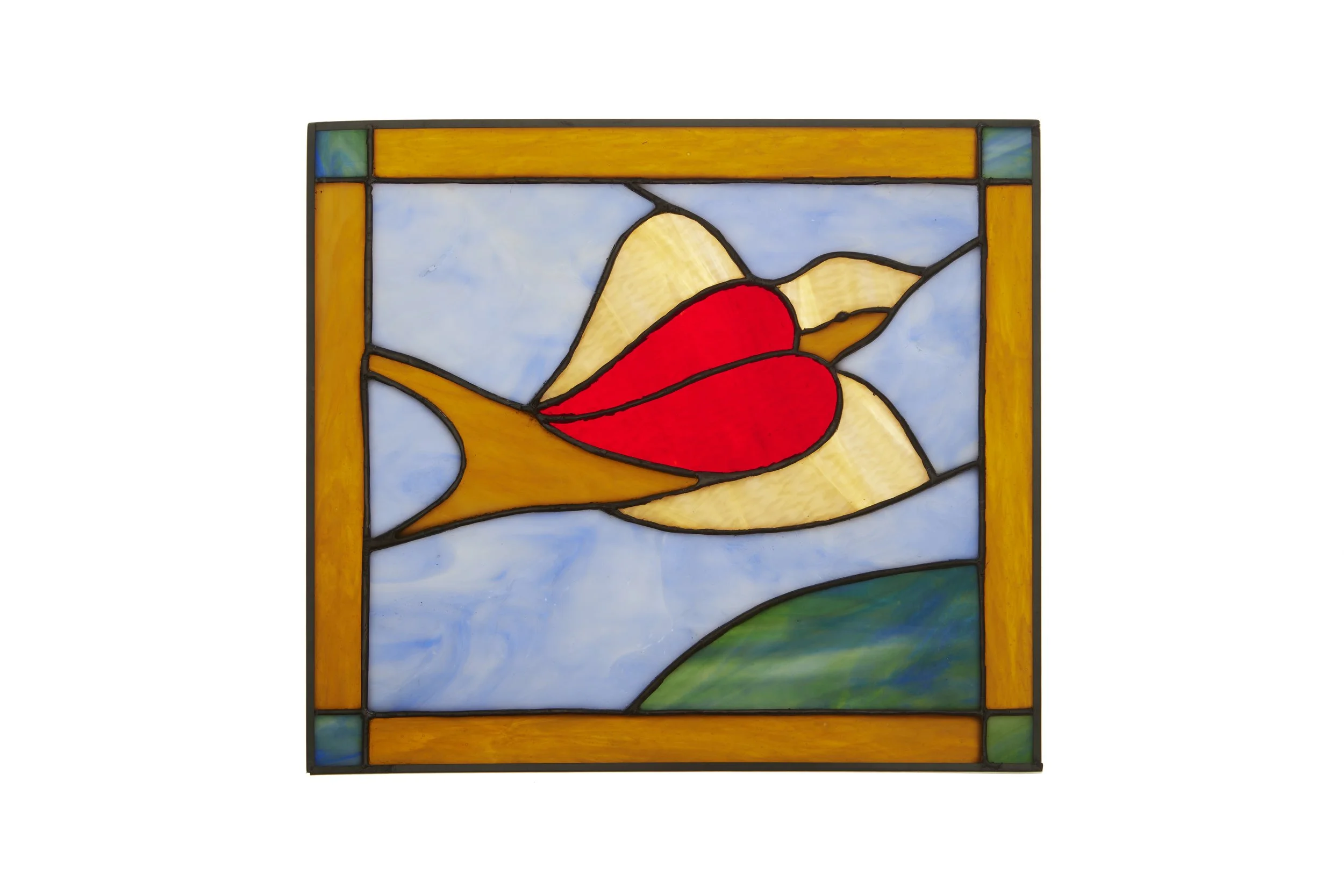 "Peace Over Earth" stained glass - 11" x 14"