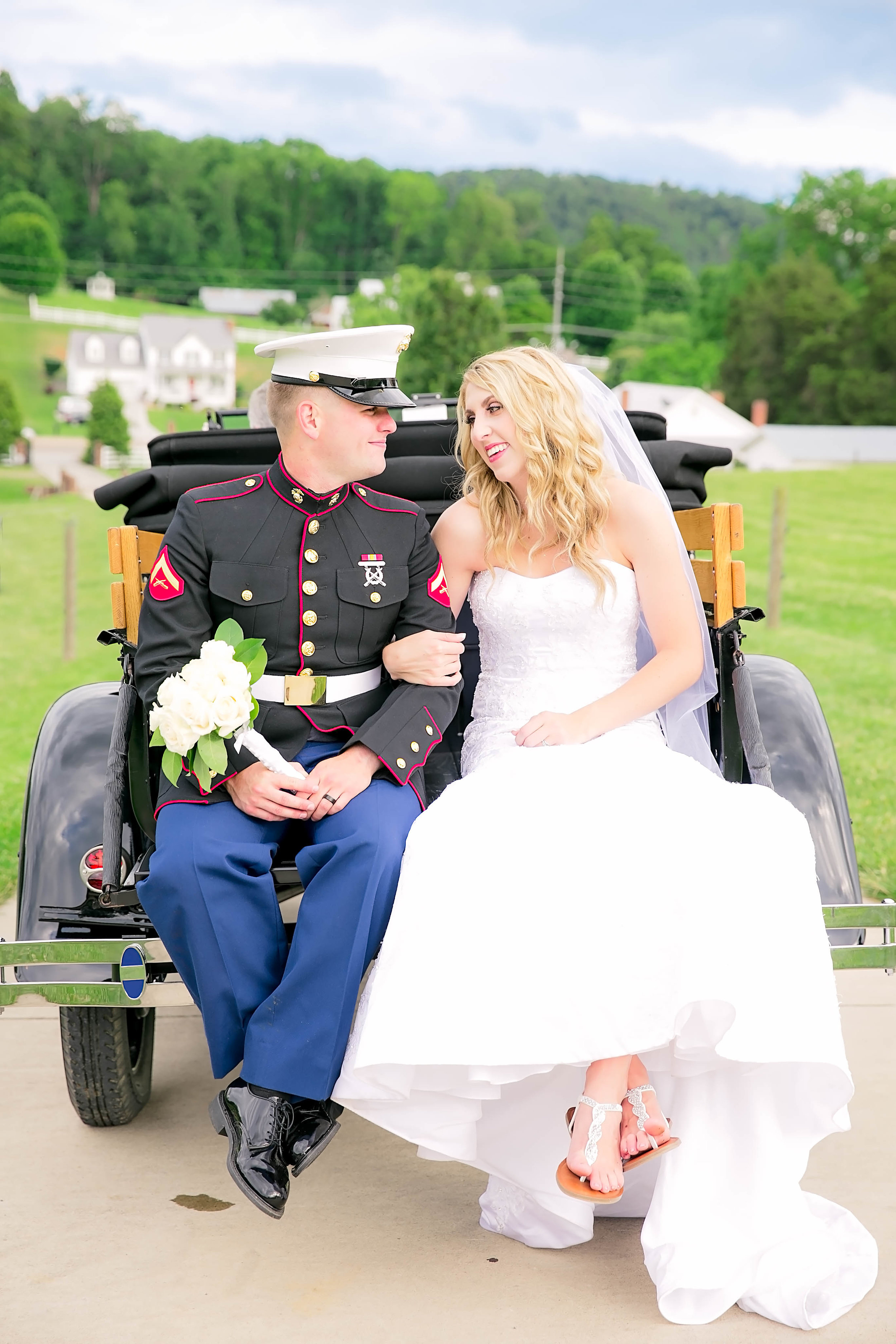 Marine Wedding Couple