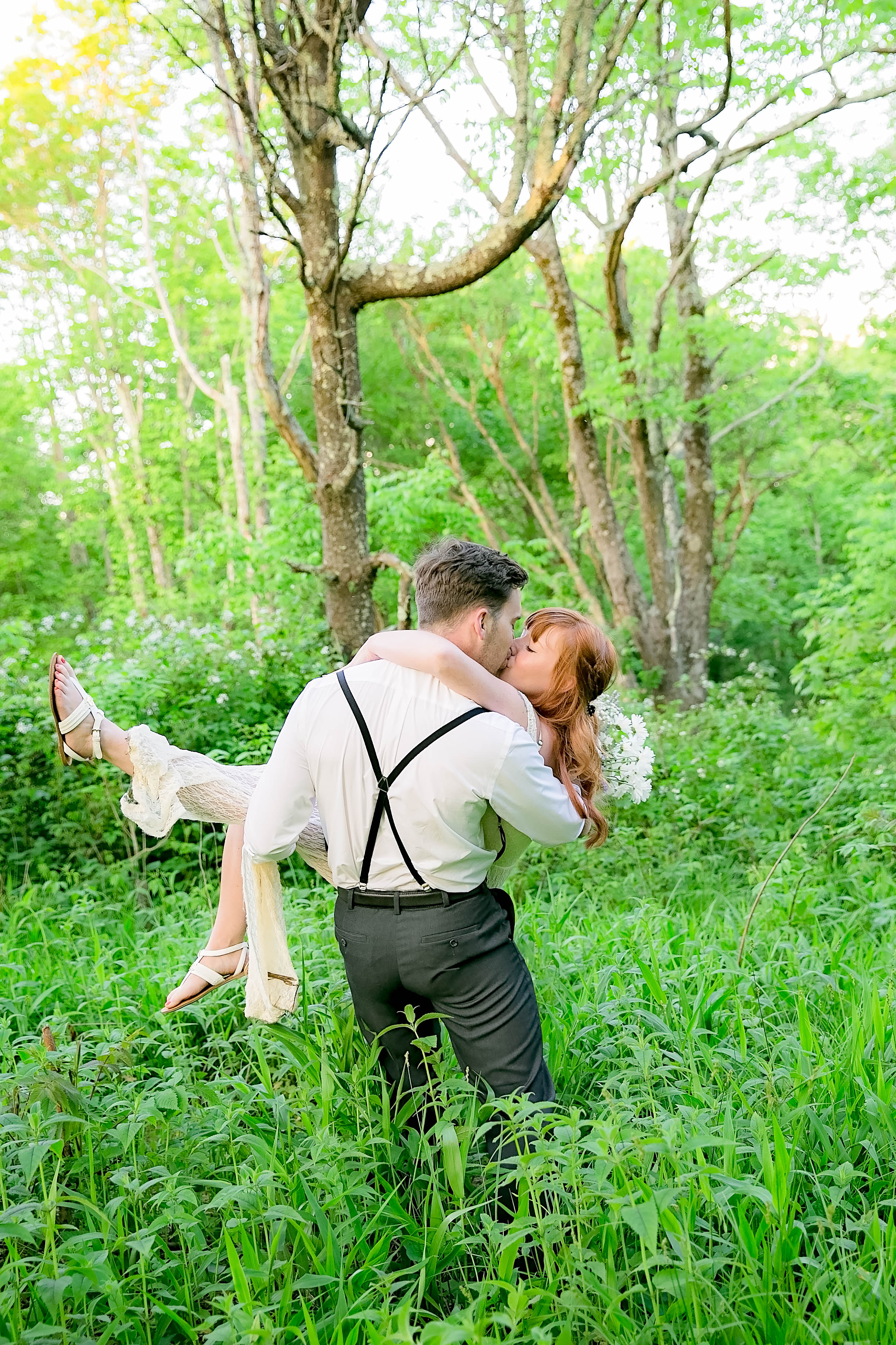 Beauty Spot Roan Mountain wedding, Appalachian Trail engagement, East Tennessee wedding photography, East Tennessee mountain wedding, bride and groom portrait