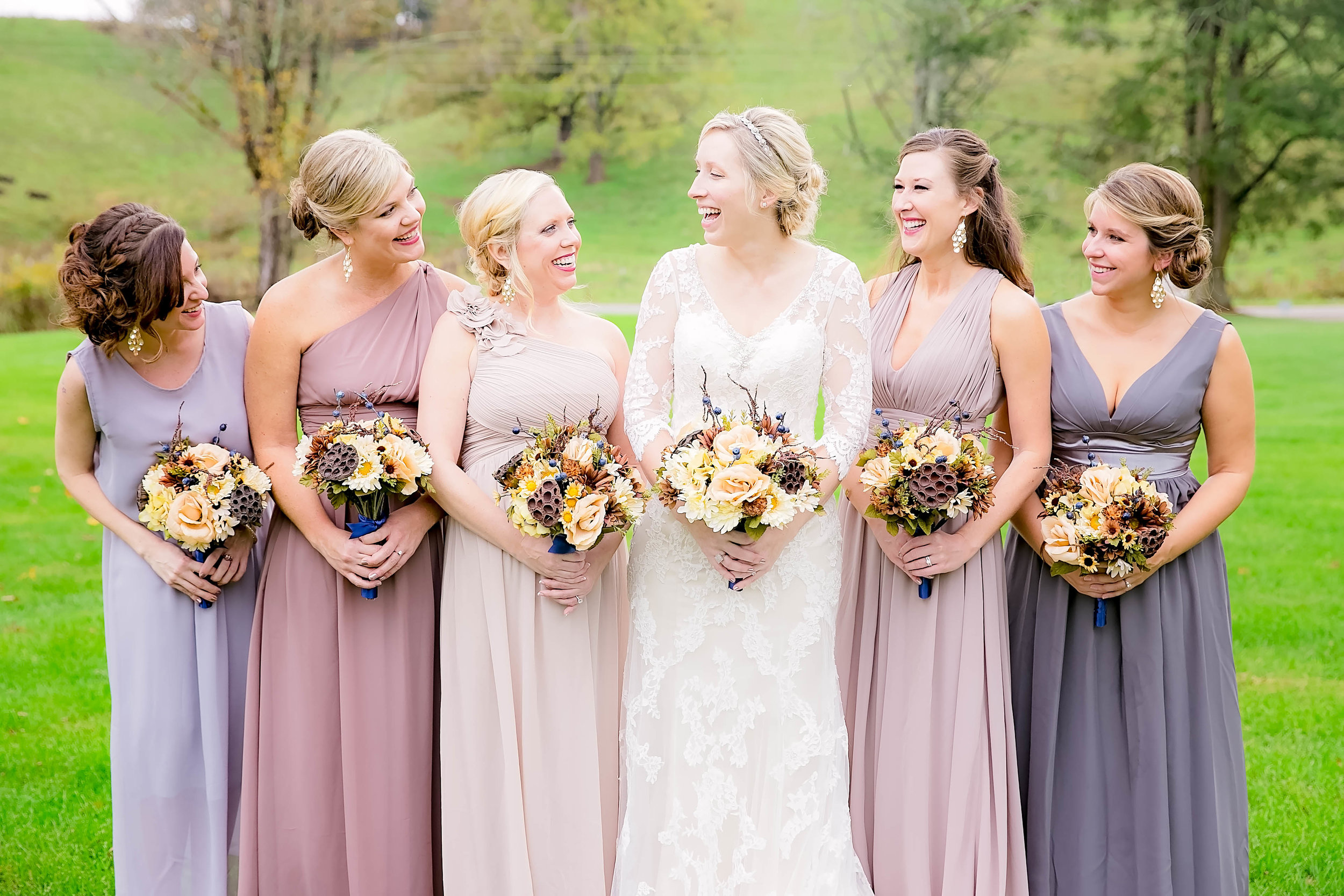 Mountain City, TN farm wedding, East Tennessee fall wedding, Tri Cities Wedding, bridesmaids, bridal party