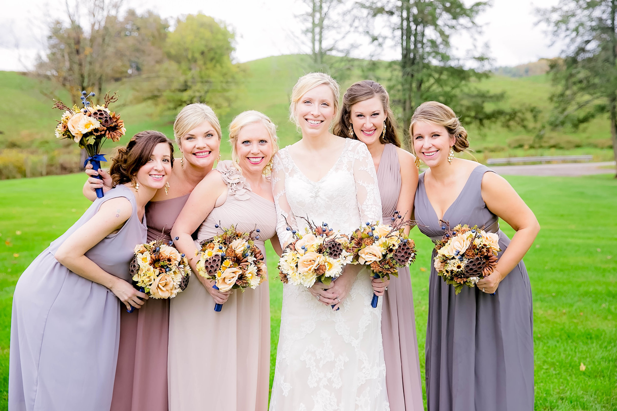 Mountain City, TN farm wedding, East Tennessee fall wedding, Tri Cities Wedding, bridesmaids, bridal party