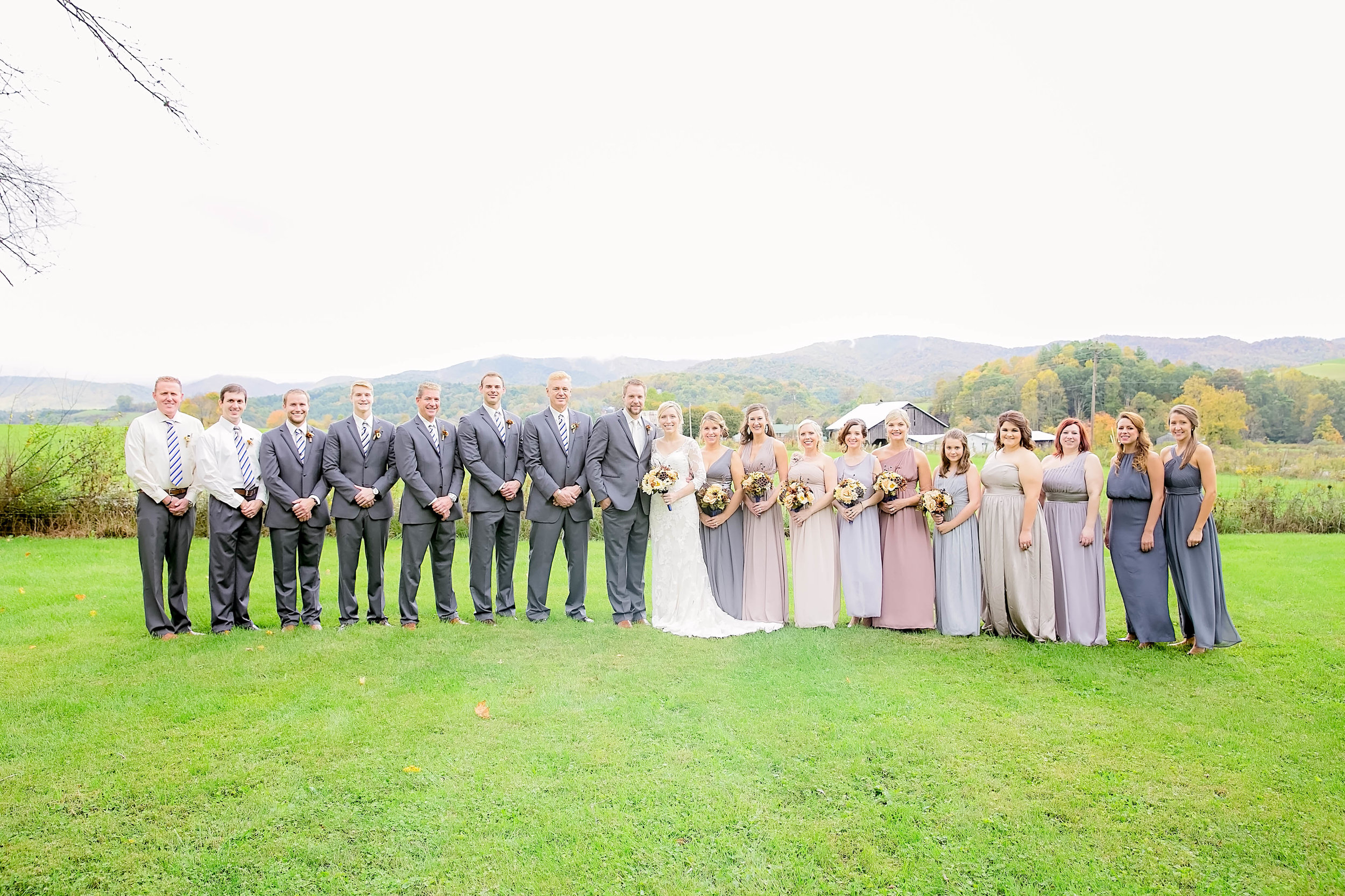 Mountain City, TN farm wedding, East Tennessee fall wedding, Tri Cities Wedding, bridal party, wedding party