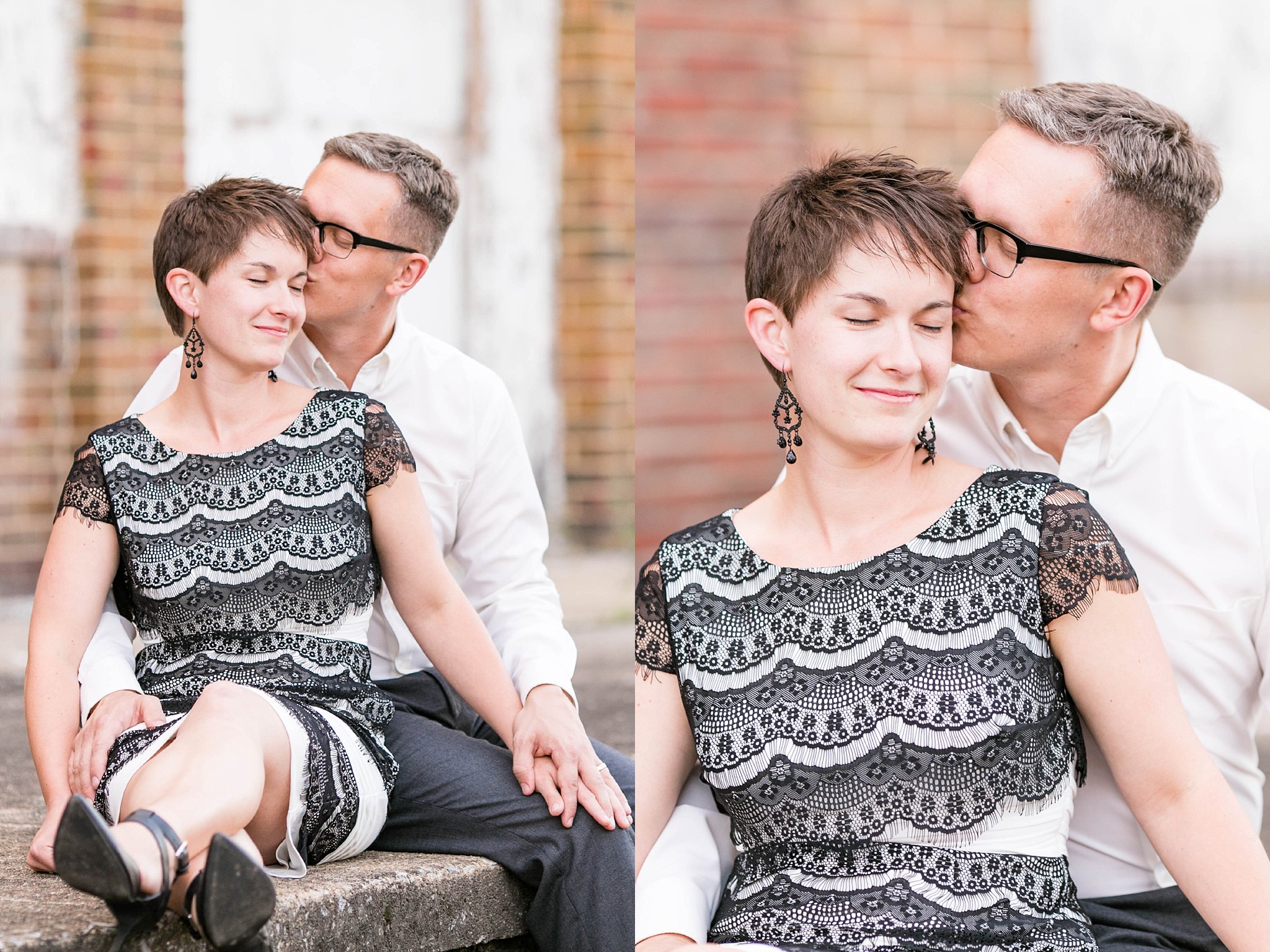 Johnson City TN photographer, Downtown Johnson City anniversary session, urban couple photos, romantic city photoshoot