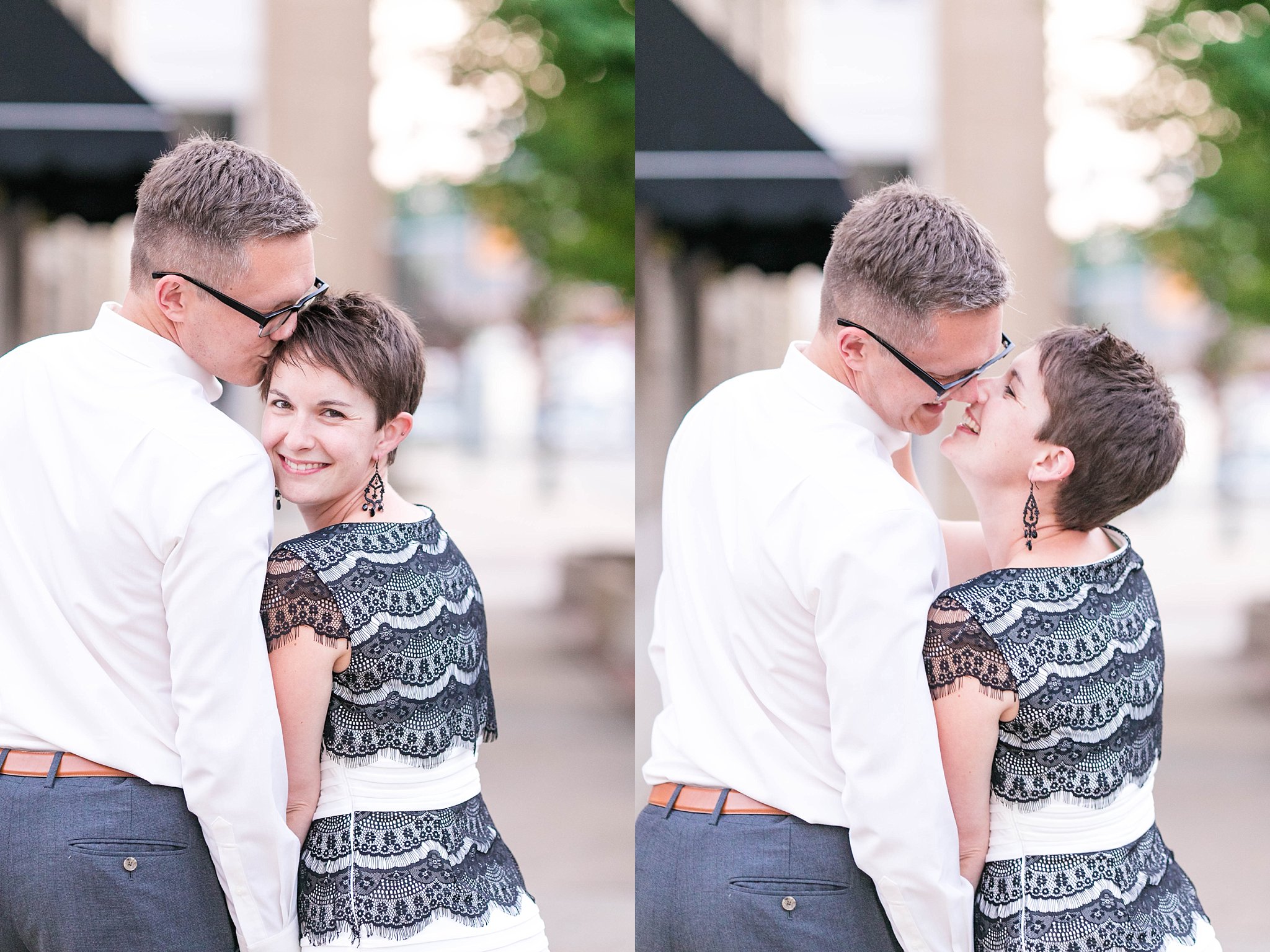 Johnson City TN photographer, Downtown Johnson City anniversary session, urban couple photos, romantic city photoshoot