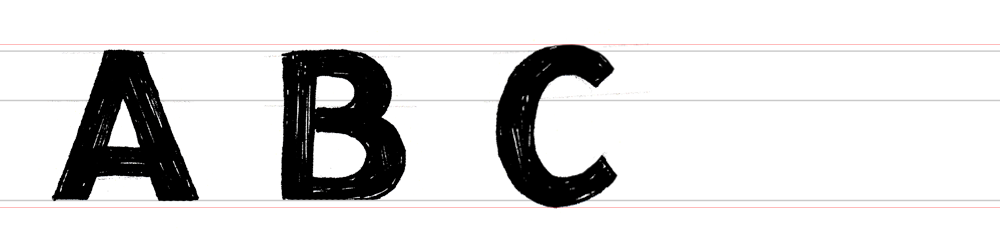 ABC Mono Hand Lettering