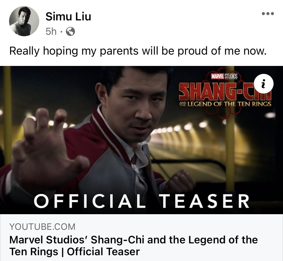 Marvel star Simu Liu: 'I felt like my parents wanted to rid my life of joy  or happiness', Movies