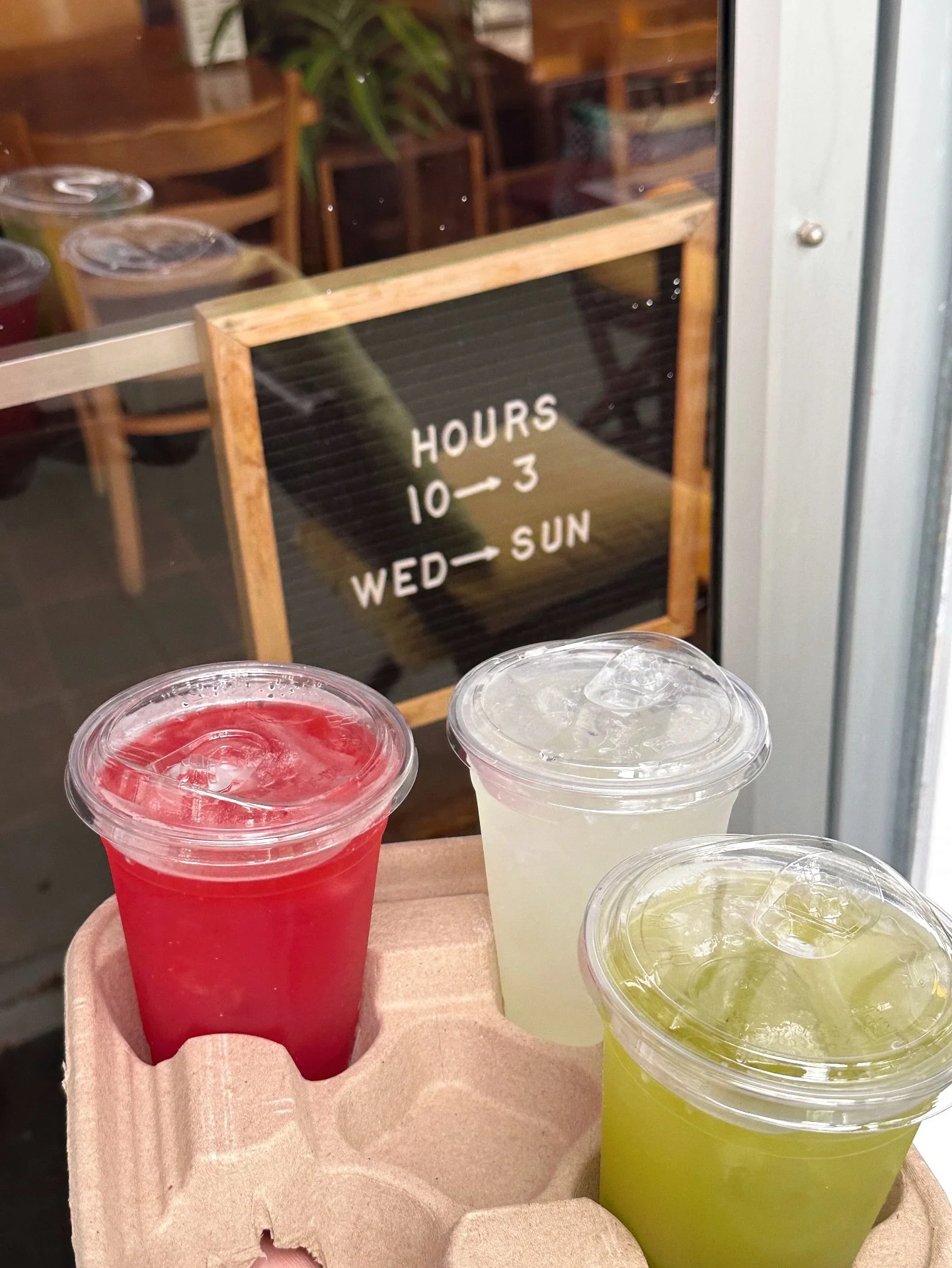 Back to regular hours for Saturday! 
We&rsquo;ve missed you 😘
Ps. You&rsquo;ve gotta try our cherry balsamic lemonade while it&rsquo;s still cherry season 🤤