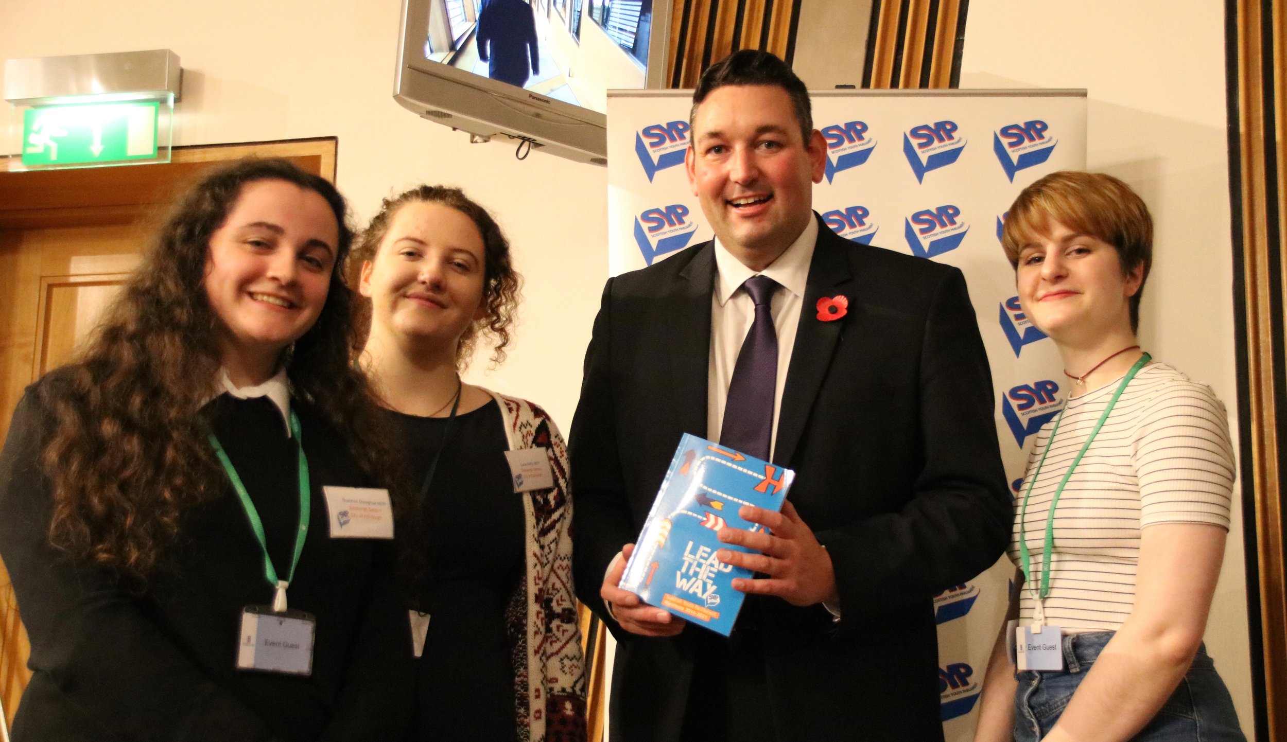 Miles with local Members of the Scottish Youth Parliament