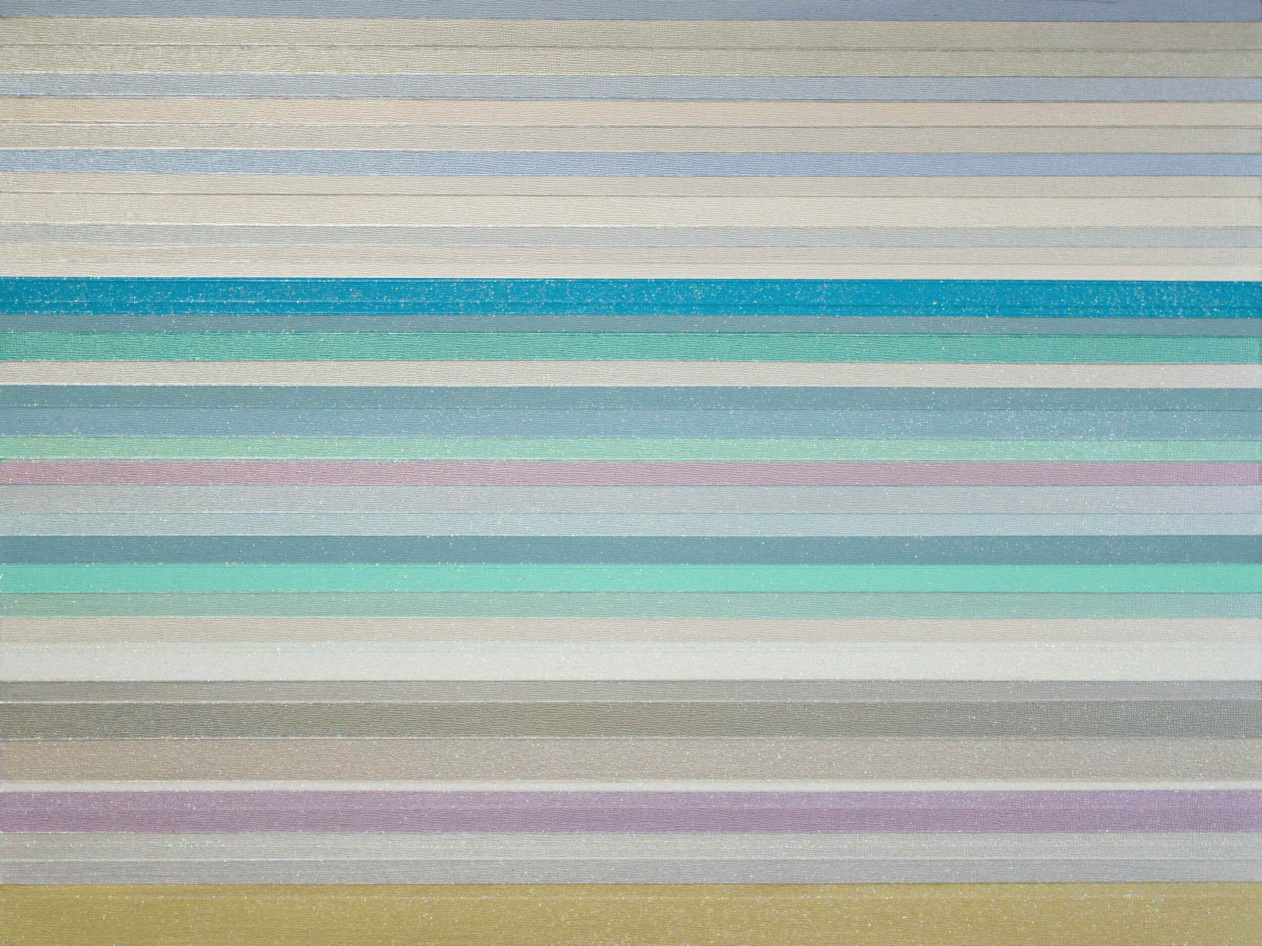 "Foggy Beach," Acrylic &amp; Auto Paint on Panel, 18" x 24"