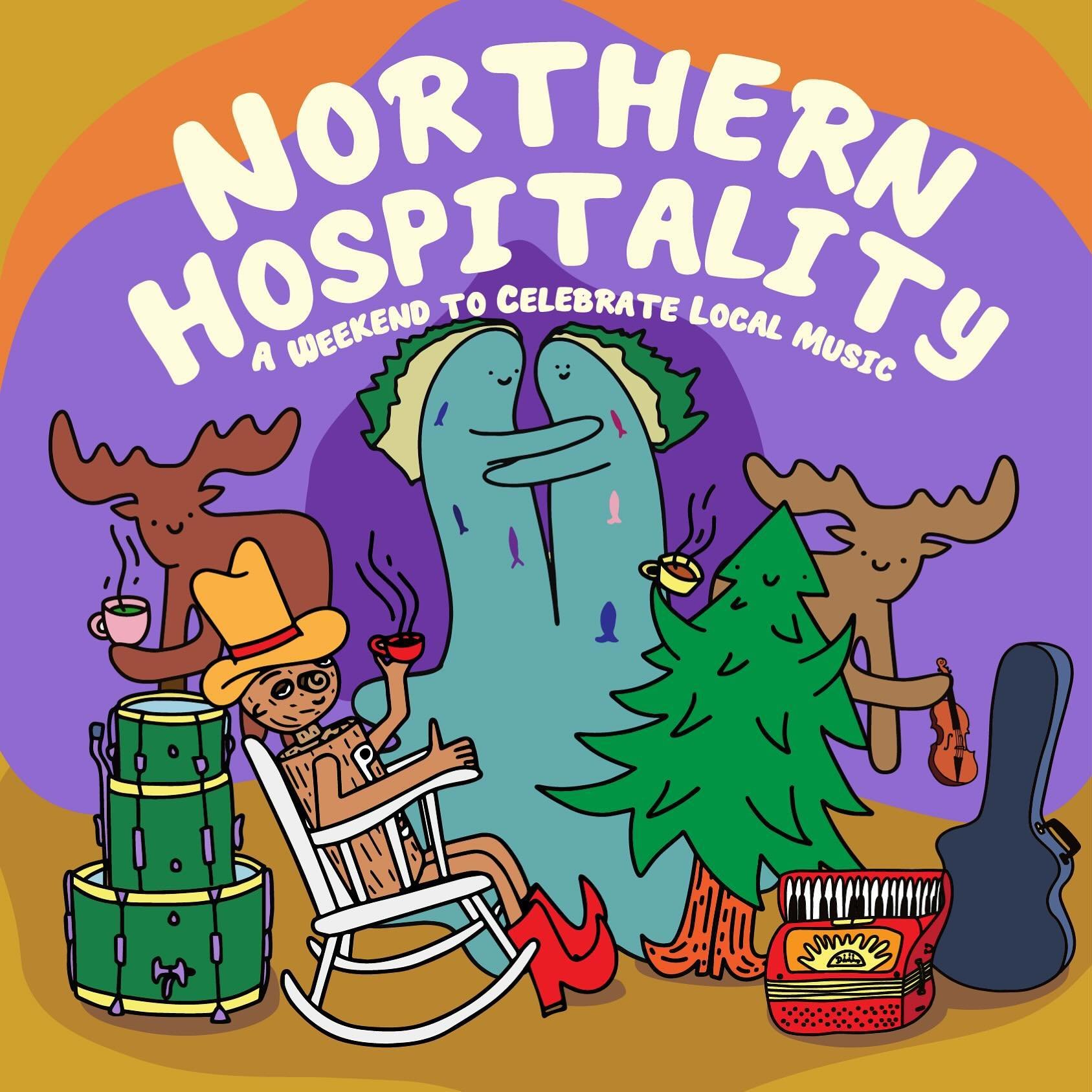 Photorealistic-style illustrations for the Northern Hospitality Poster. Colour and layout by @dannybellmusic because we value collaboration. 

Event is May 24th and 25th at @knoxcentrepg
Check out @dannybellmusic or @studio_2880 for more details.