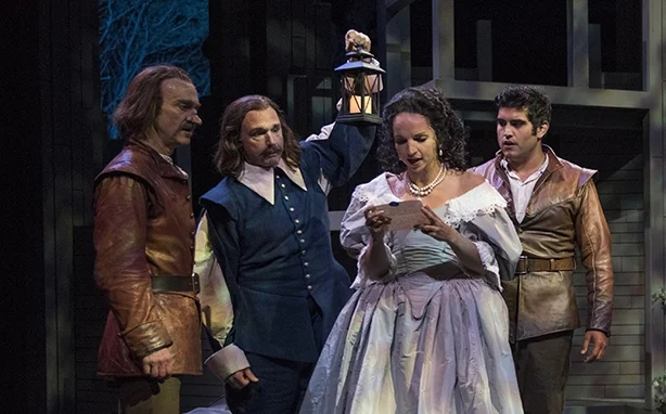 Cyrano de Bergerac, adapted and directed by James DeVita, currently onstage at American Players Theatre
