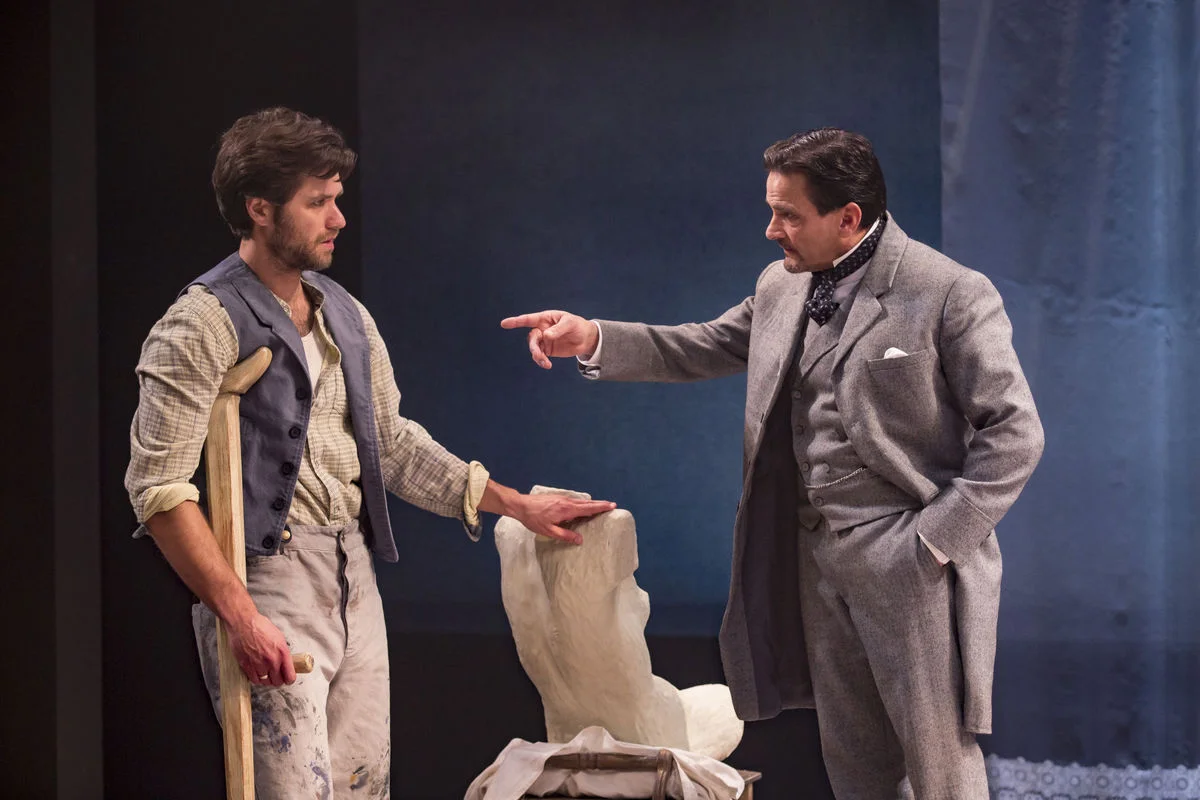 Marcus Truschinski and Jim DeVita square off in a pyschological battle in "Creditors."