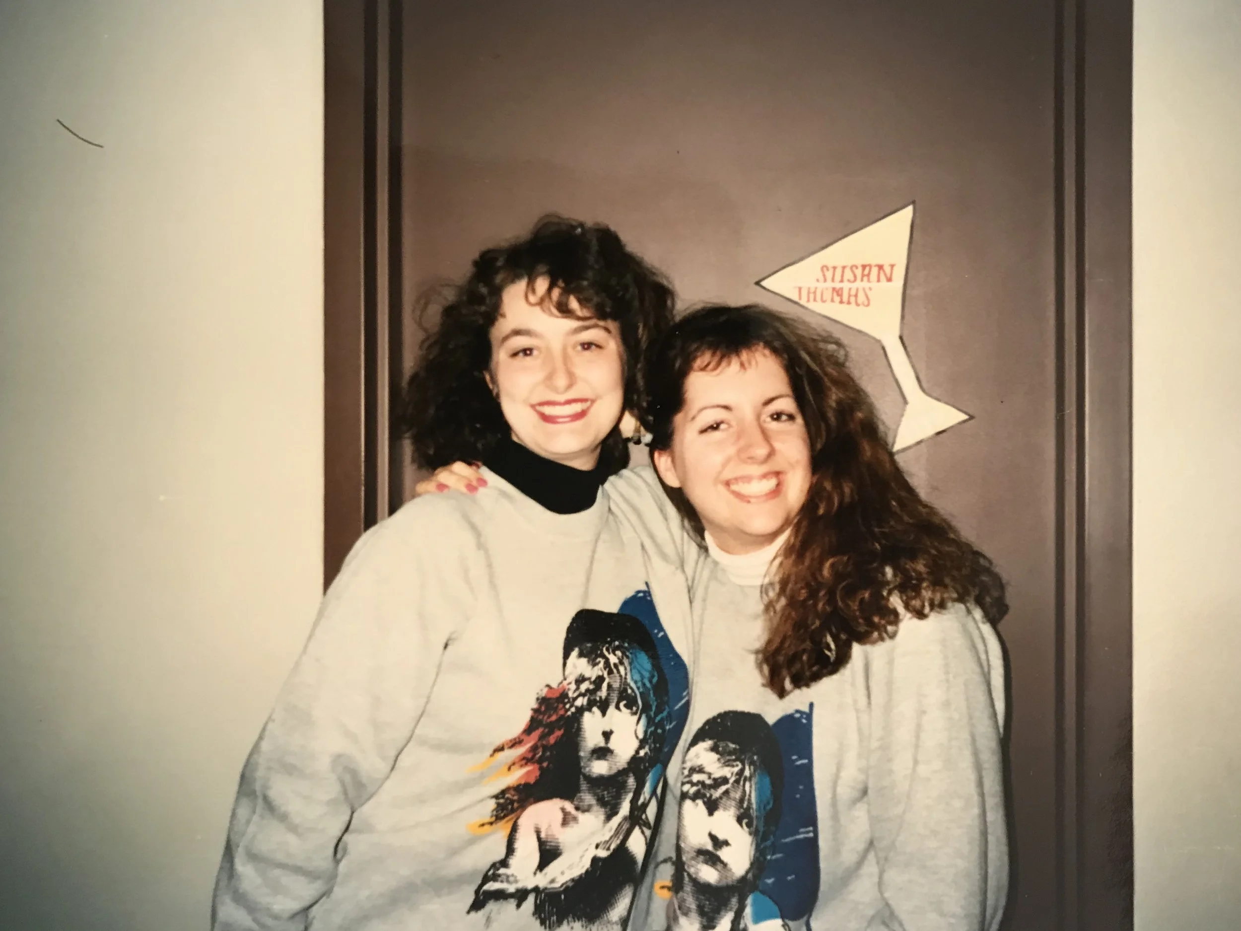 Me and my roommate Susan at the University of Iowa, 1990. 