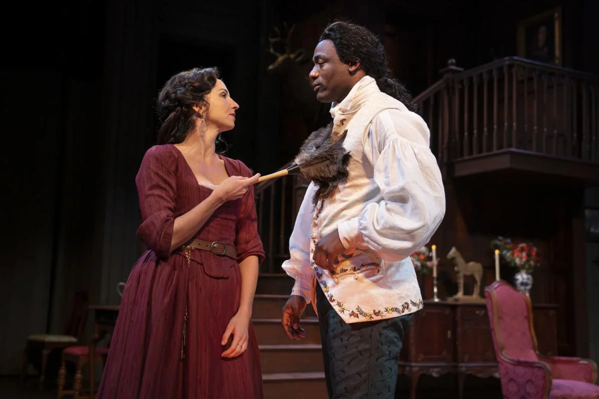 Young Marlow (Jamal James) and Kate (Laura Rook) have an unorthodox, and very funny, courtship.