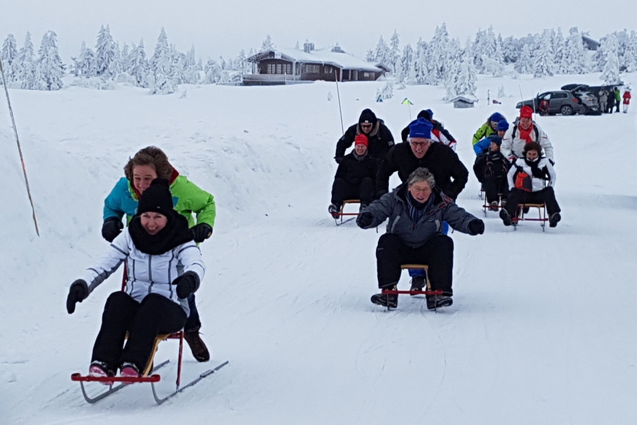 Norwegian kick relay - great fun and keeps the guests warm
