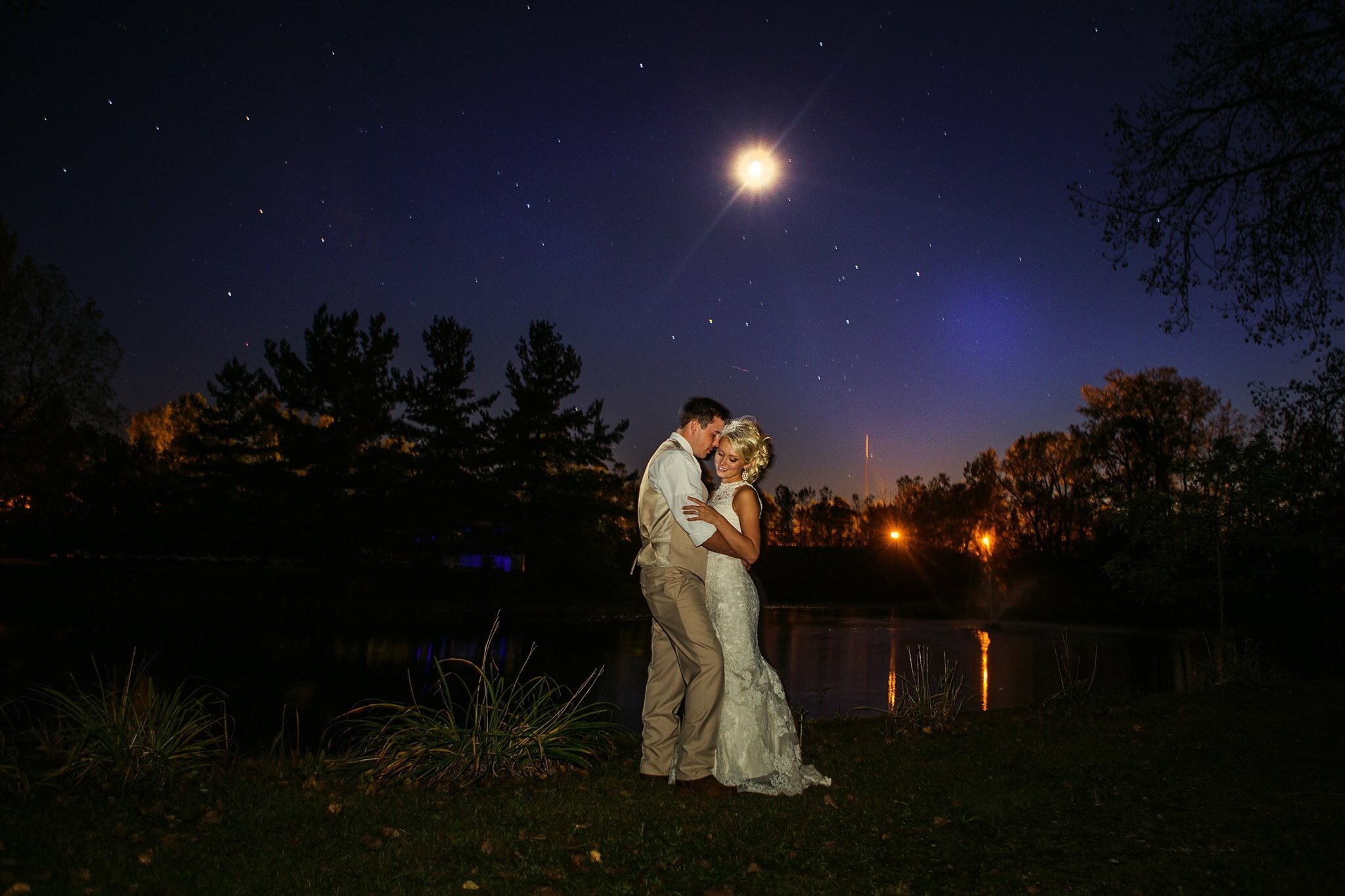 Nighttime Wedding @ The Ponds