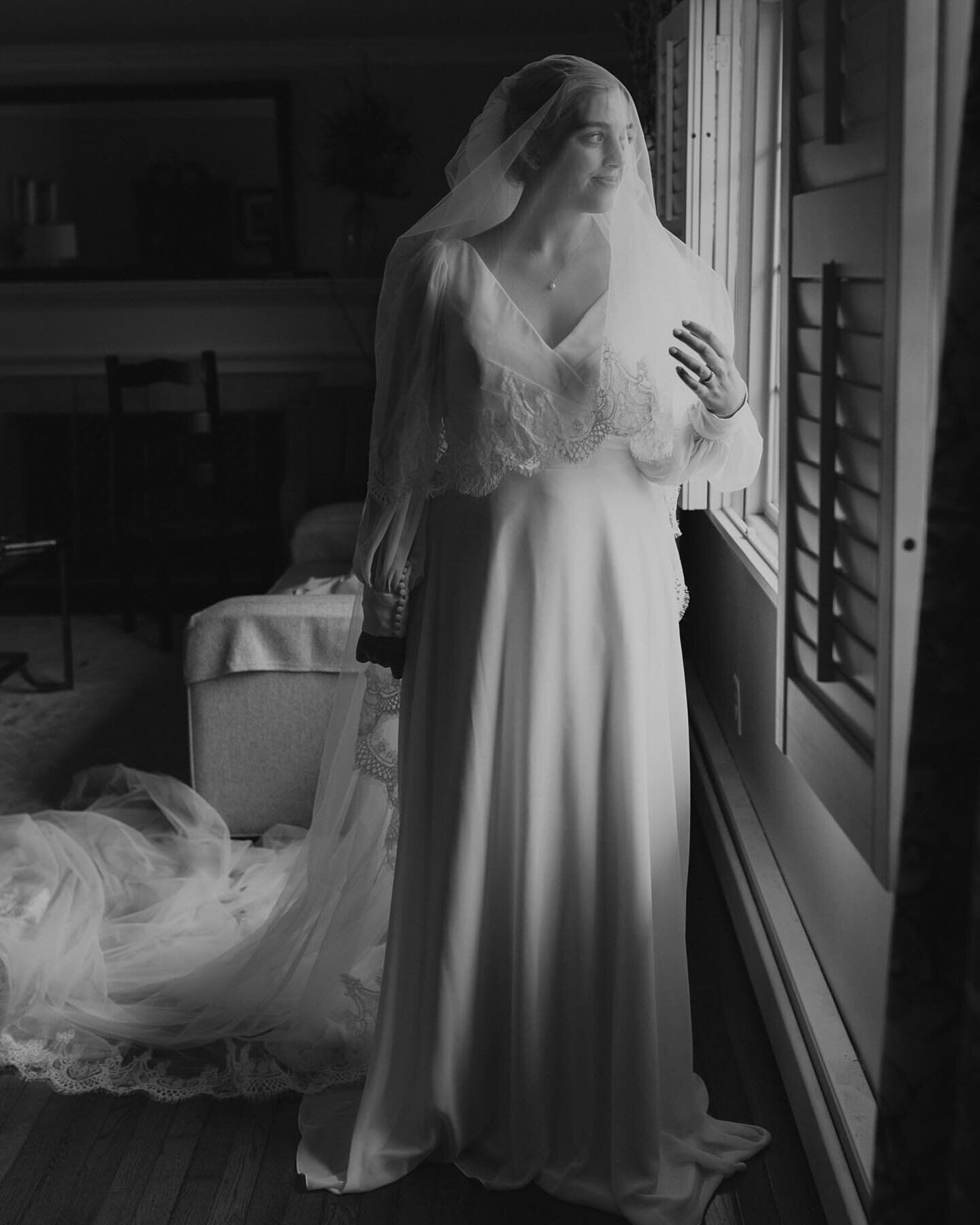 Beautiful Rainey in all her bridal glory. 

When perfect window light, a duster veil, and a beautiful bride make everything just magic.
