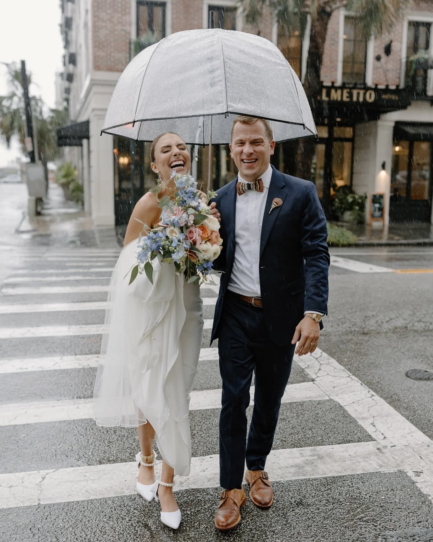 The Stuarts| 
Nicole &amp; Turner truly embraced their day in all its rainy glory. It&rsquo;s something they are used to because on every big event or moment for them; engagement, big travel, and now wedding day, they had some kind of crazy weather. 
