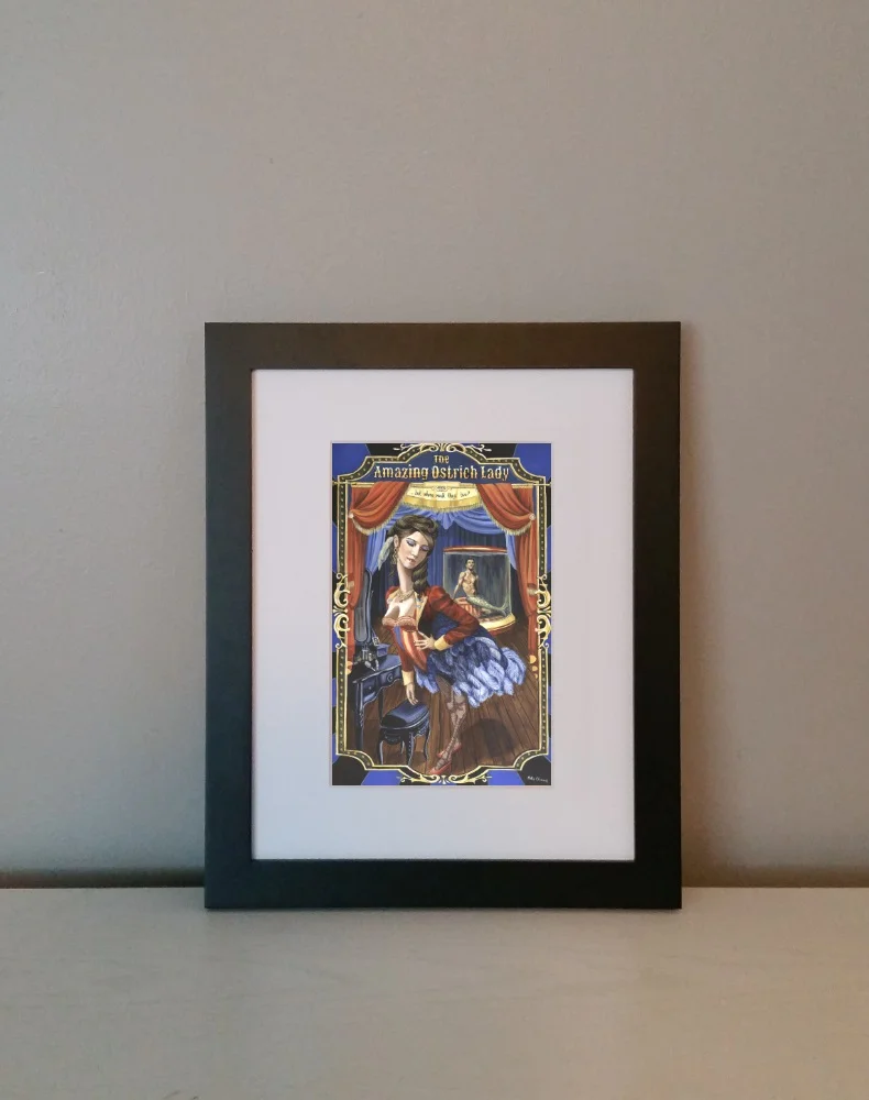 The Amazing Ostrich Lady - Framed.jpg