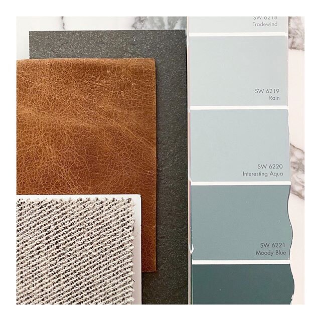 B L U E  H U E S .

To get my creative juices flowing in the morning I browse through my favorite design publications, thumb through Pinterest, and every so often, pull together tactile material boards for clients. Being inspired daily keeps me going