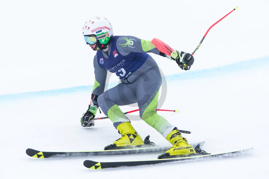  Racers of the U16 portion of Team USA take their second run down the slalom course at Gore Mountain during the last day of the 2019 U16 East Finals in North Creek, N.Y., on Monday, Mar. 18, 2019.  