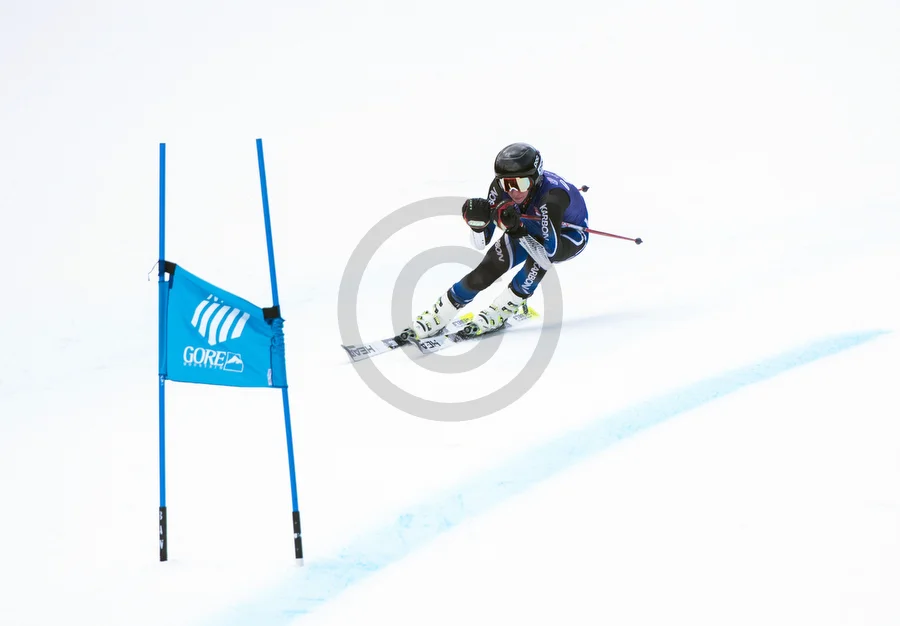  Racers of the U16 portion of Team USA take their second run down the slalom course at Gore Mountain during the last day of the 2019 U16 East Finals in North Creek, N.Y., on Monday, Mar. 18, 2019.  