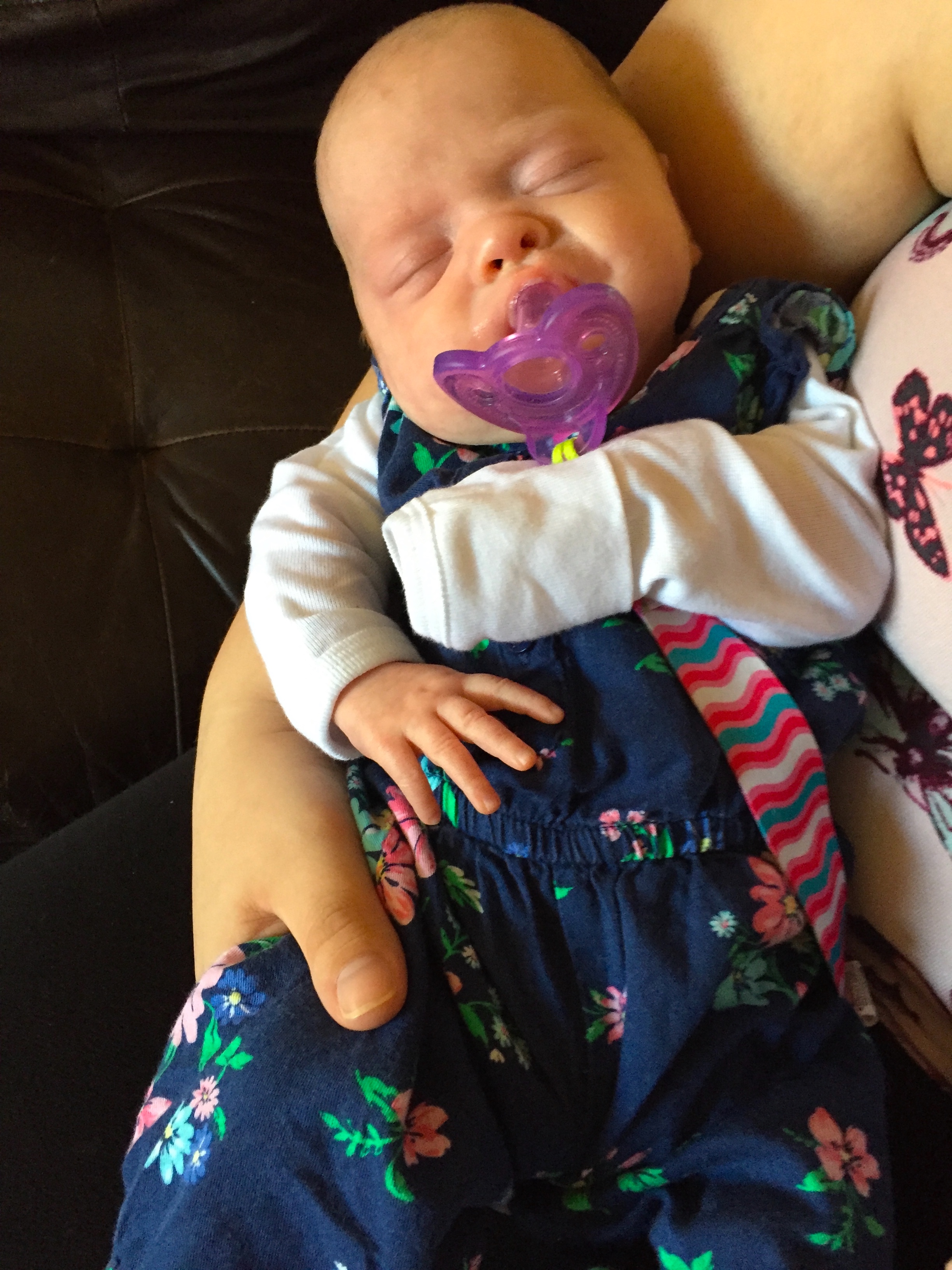 Shown here, Baby Iris, who along with her twin sister, Athena, went through two back-to-back bouts of RSV.