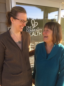 Sondi Koch, PA-C at One Community Health with her patient, Susan Gabay