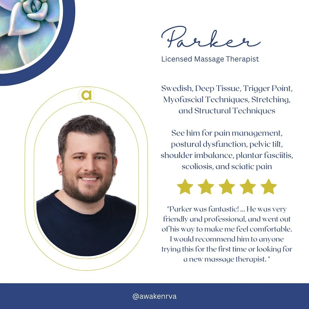 Whether you&rsquo;re looking for a new massage therapist or completely new to massage, Parker will always deliver an outstanding and comfortable experience for you! Book with Parker using the link in our bio.