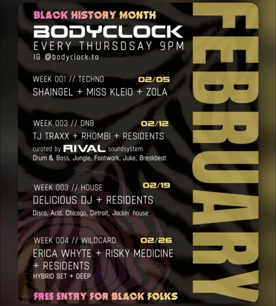 BODYCLOCK Techno Thursdays!