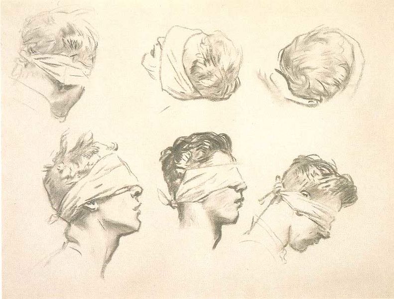 John Singer Sargent, Six Studies for “Gassed” (1918-19)