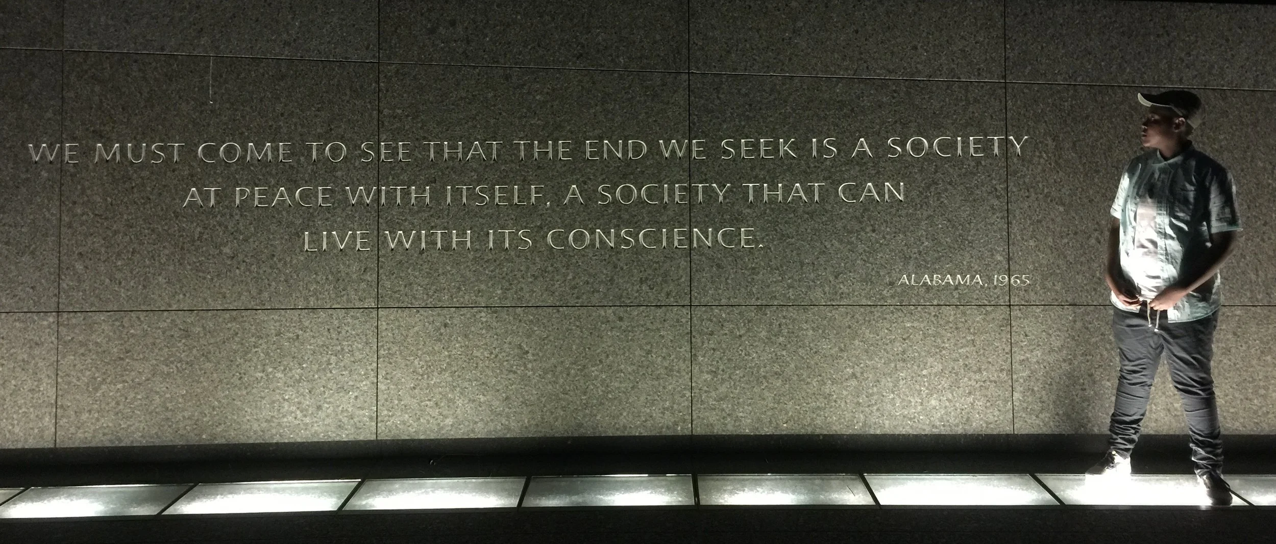 Victoria at the Martin Luther King Jr. Memorial on the National Mall.