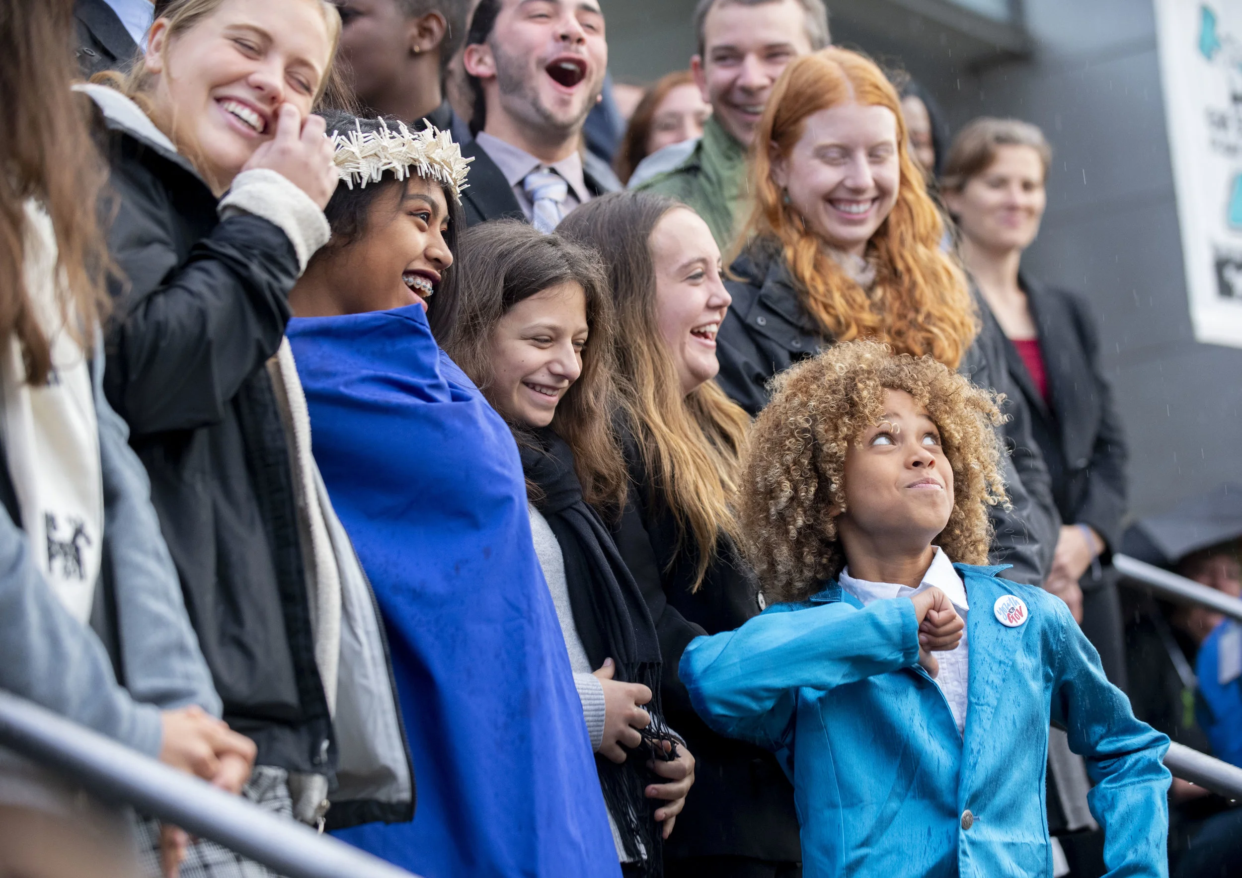 Juliana v. United States plaintiffs on the courthouse steps at the October 29, 2018 rally in Eugene, Oregon.