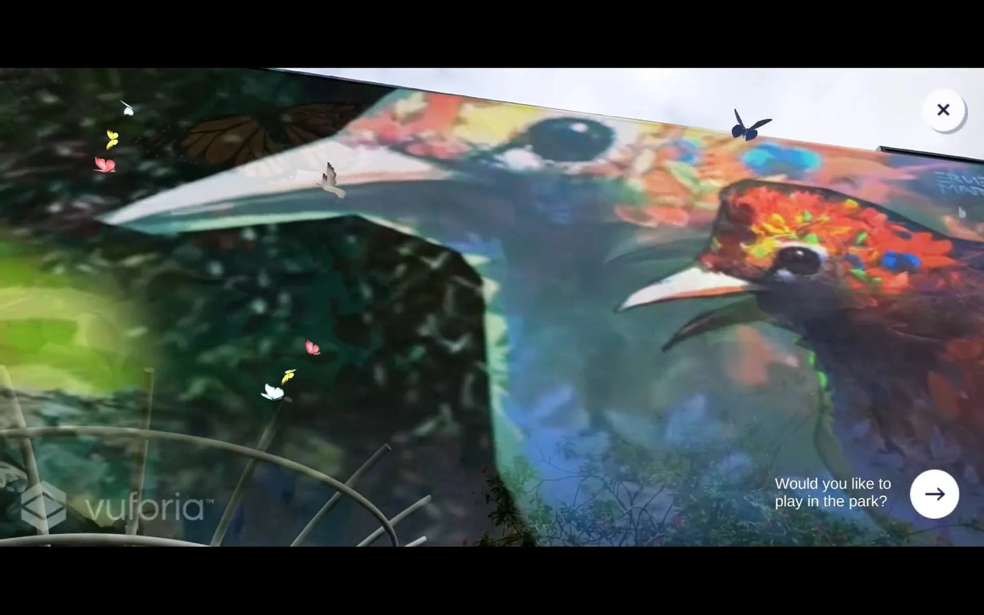 Screen Capture: Liberty Gardens AR App