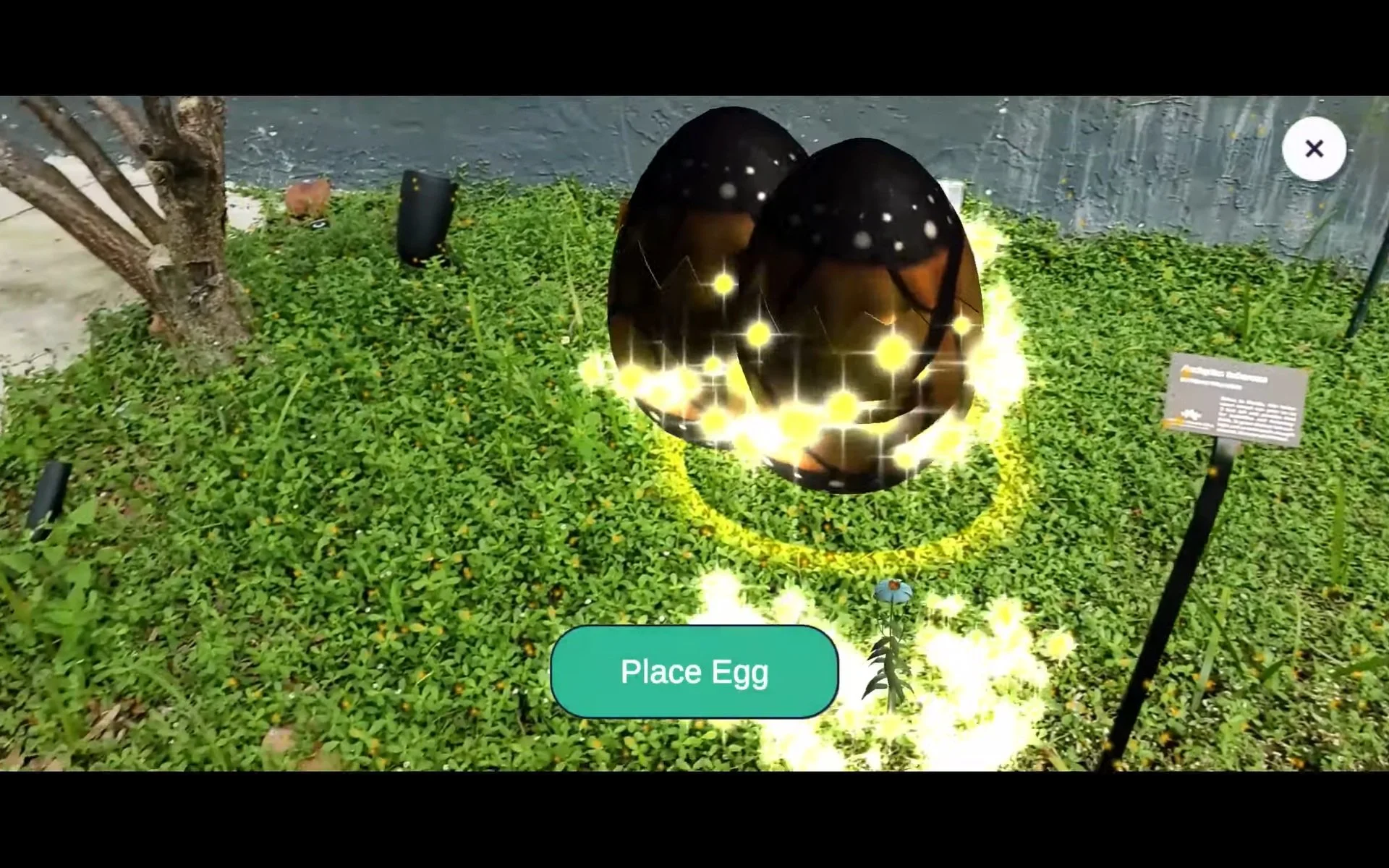 Screen Capture: Liberty Gardens AR App