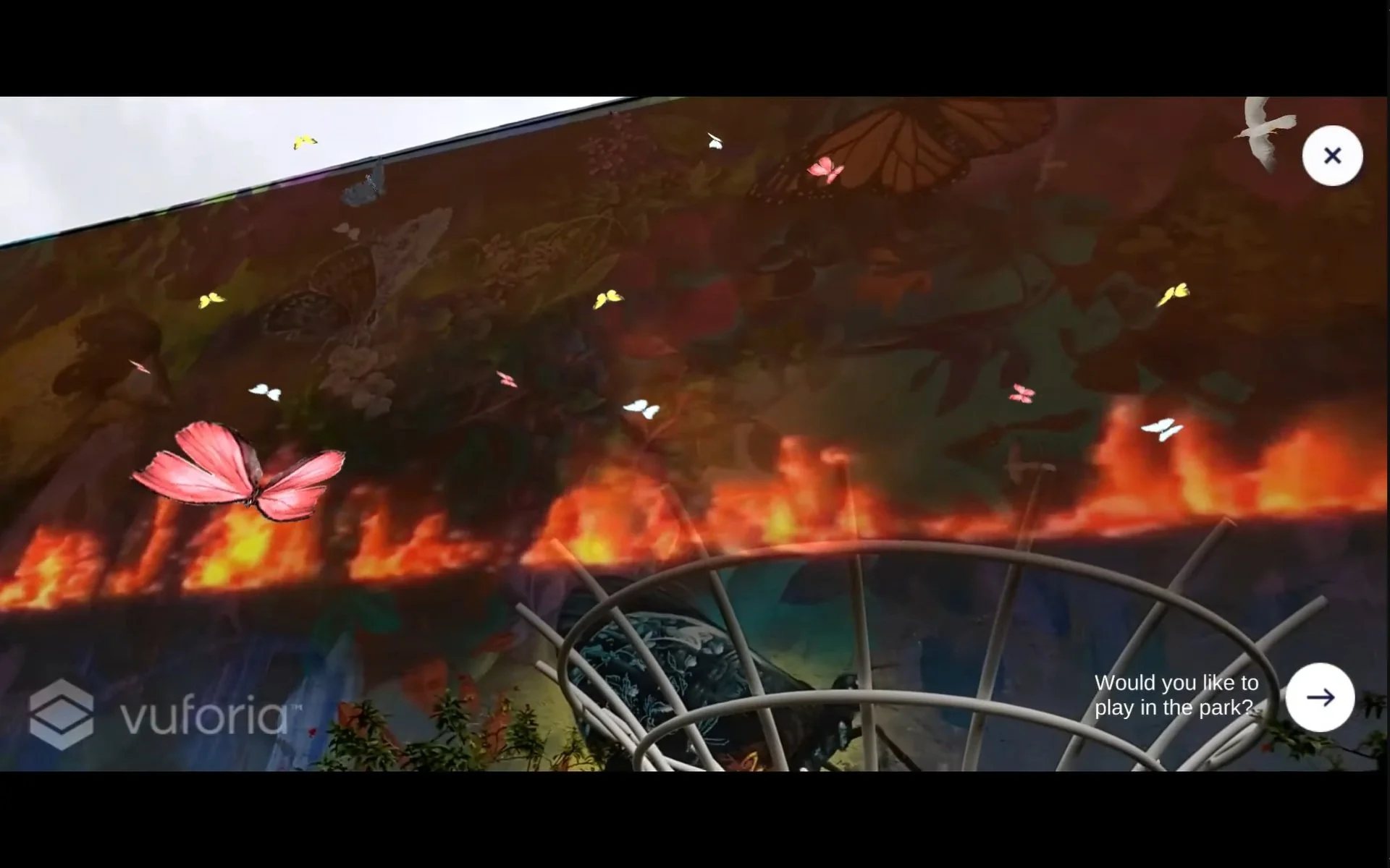 Screen Capture: Liberty Gardens AR App