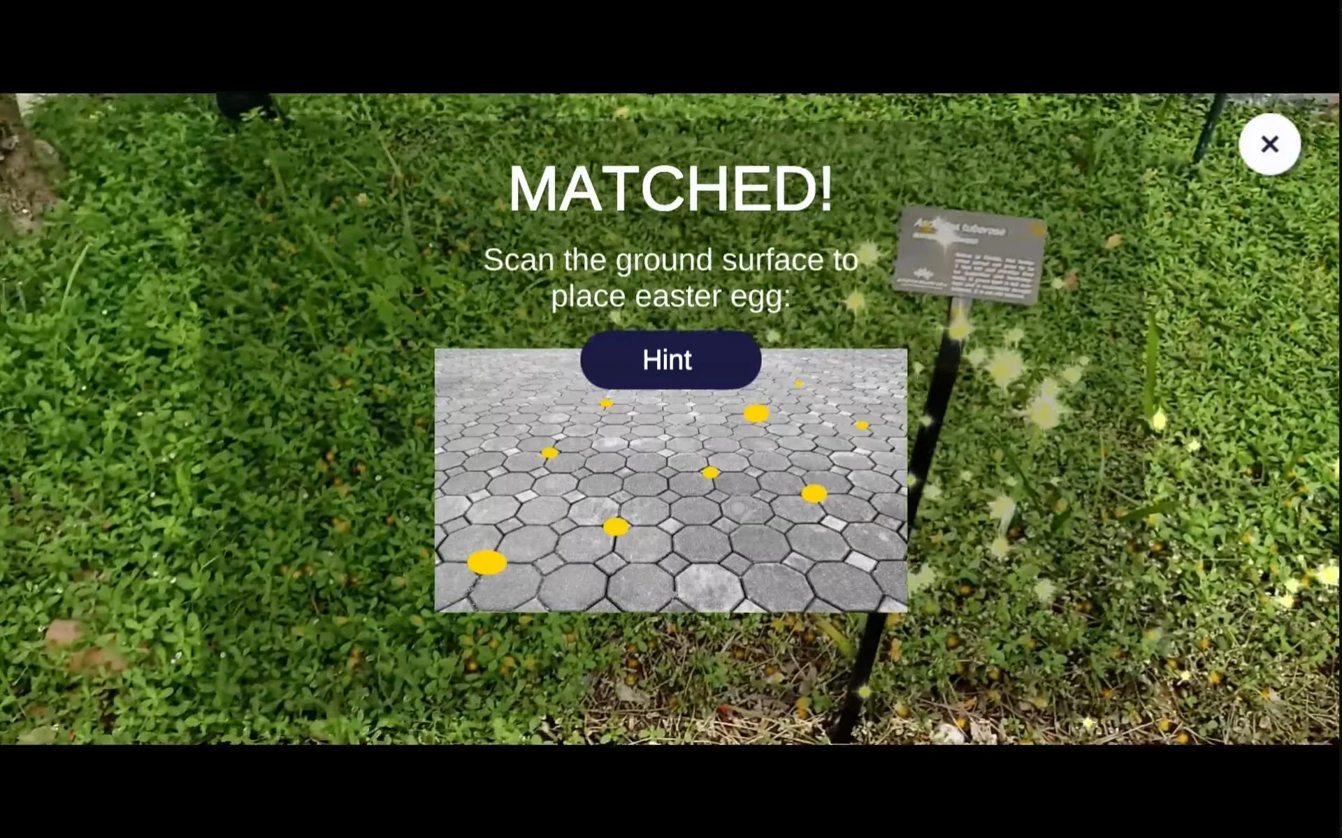 Screen Capture: Liberty Gardens AR App