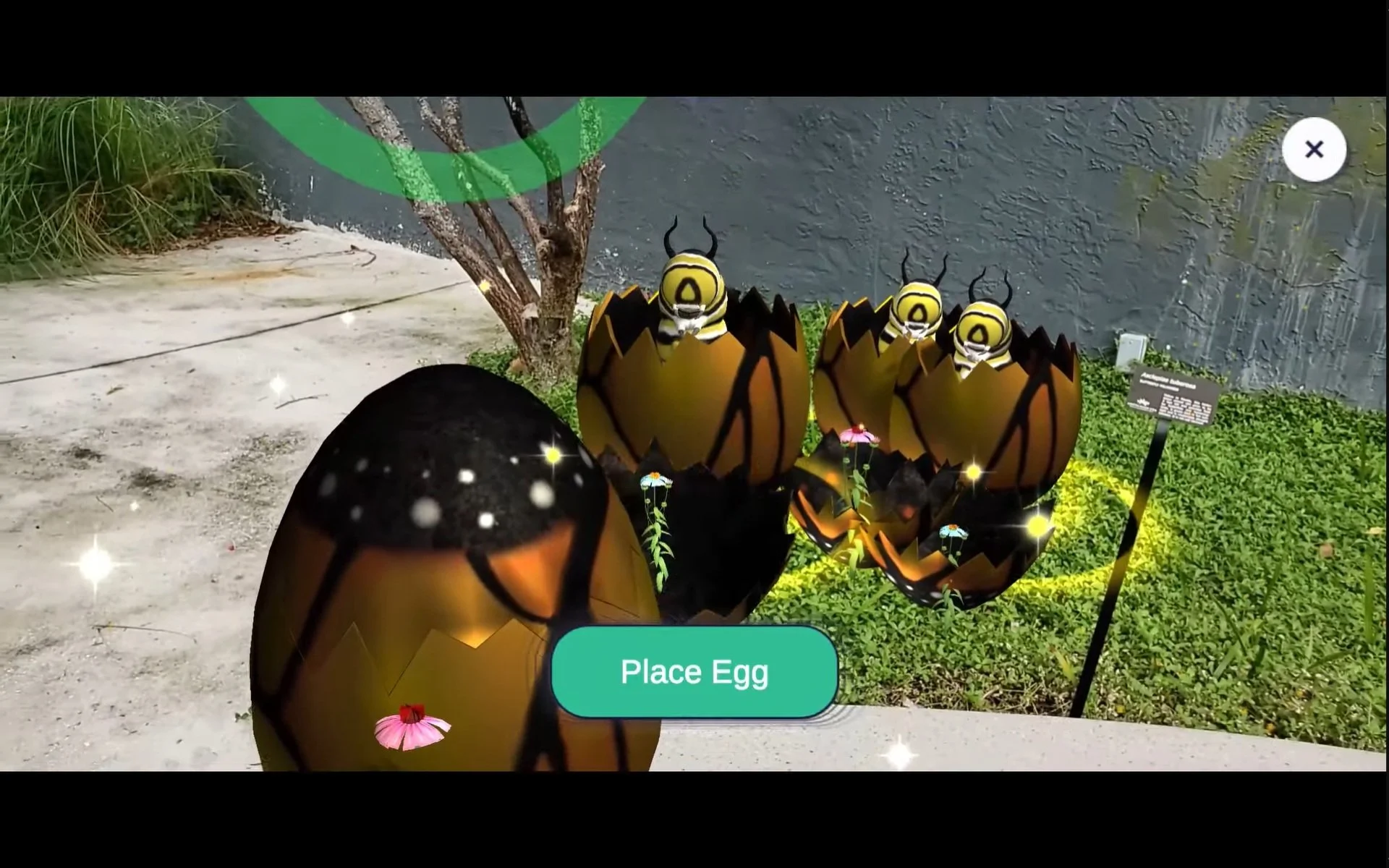 Screen Capture: Liberty Gardens AR App