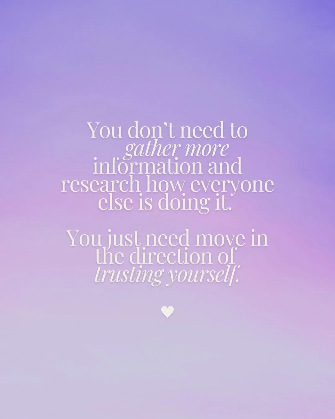 If there was a degree for looking outside of yourself for answers,
I&rsquo;d (unfortunately and admittedly) have a PhD by now 🤪

For some reason, I have found myself over the years being a gatherer&hellip;
gathering more tools, more information, mor