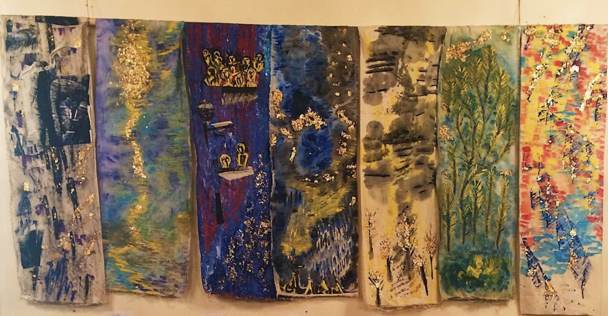 Cosmic Flood: A Visual Lenten Journey on Muslin