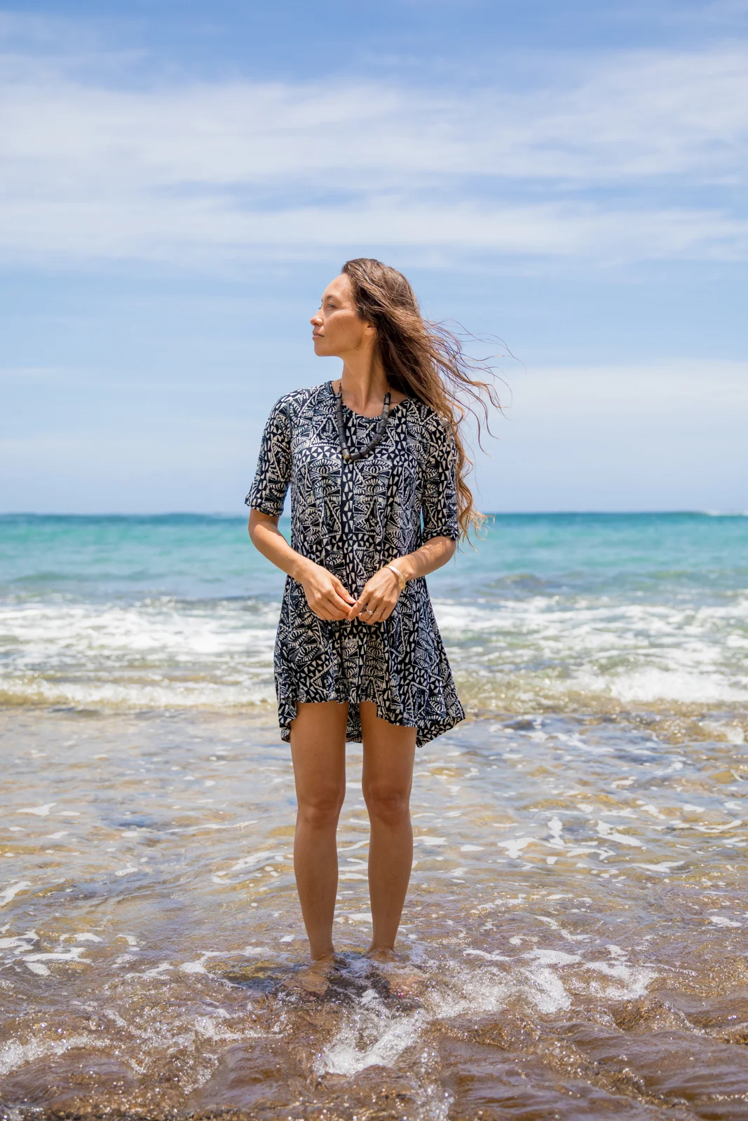 The Lily dress is our short, wrinkle free dress with elbow length sleeves. This dress packs well; travel looking your best! $169.00. Bamboo, viscose cotton blend. 