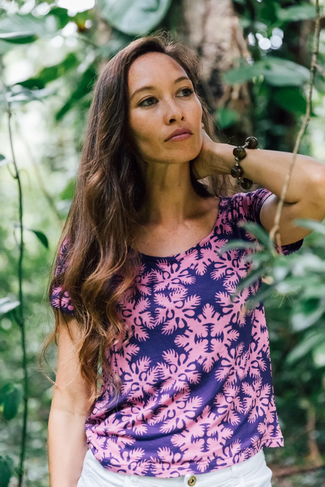 The Palm T (short sleeve) comes in two body lengths, this is the short length that hits at the hip. Sizes S-XL. $79.00